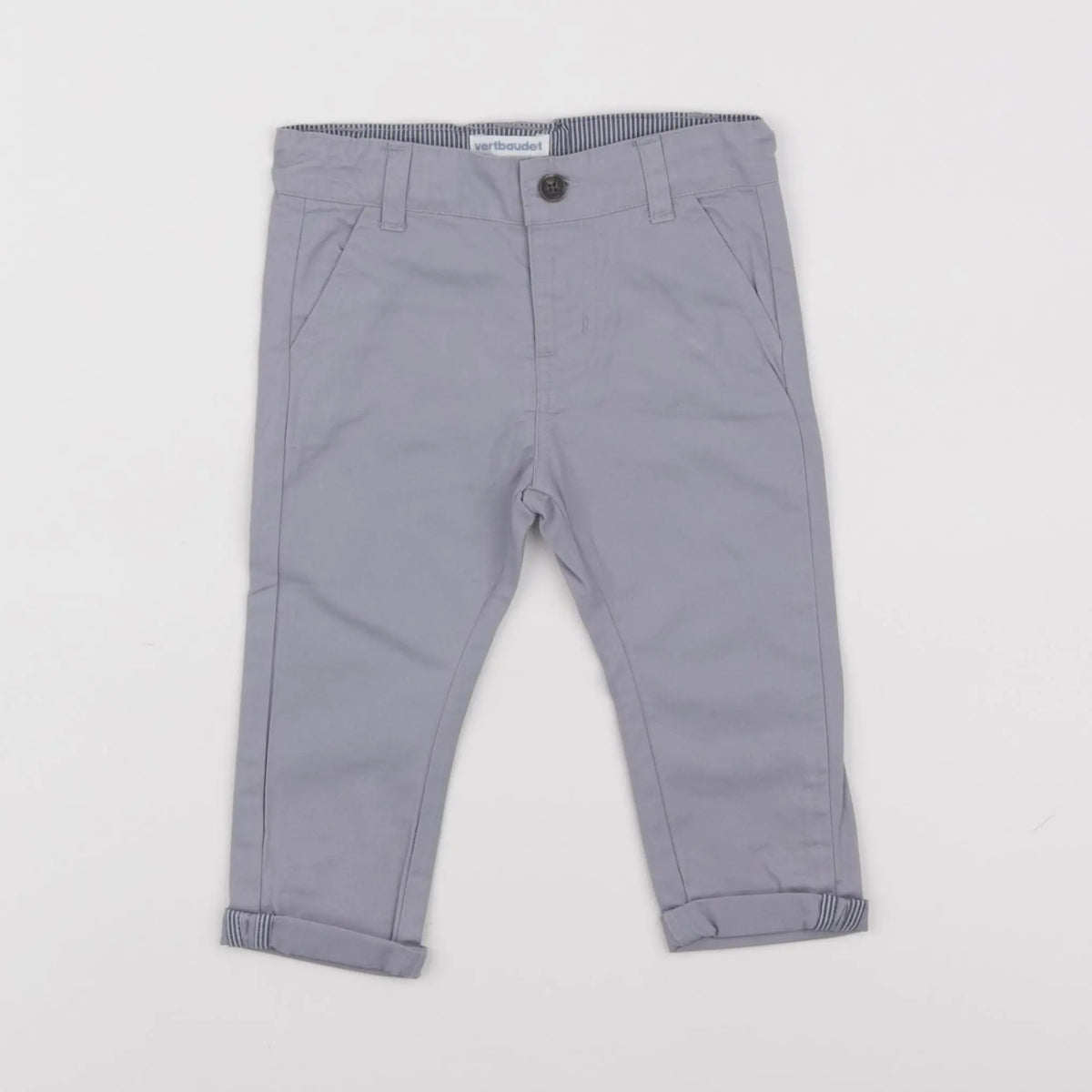 Vertbaudet - pantalon gris - 9 mois
