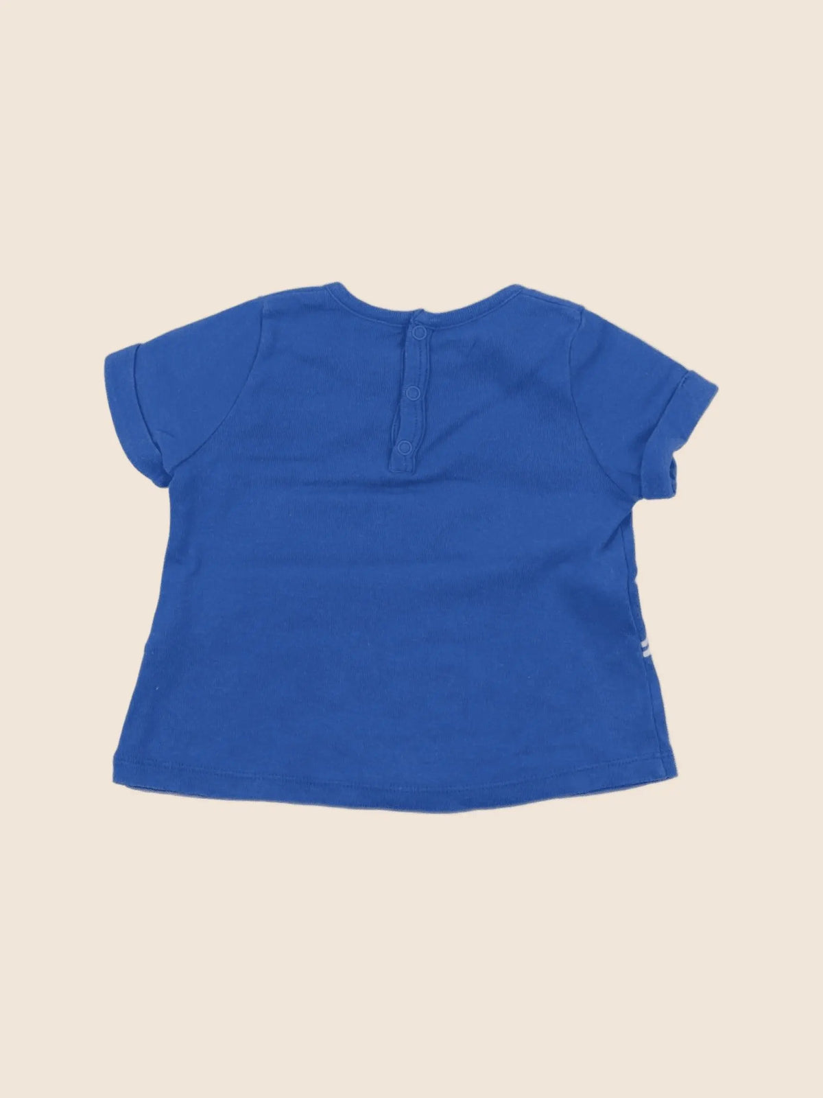 Petit Bateau - tee-shirt bleu - 6 mois