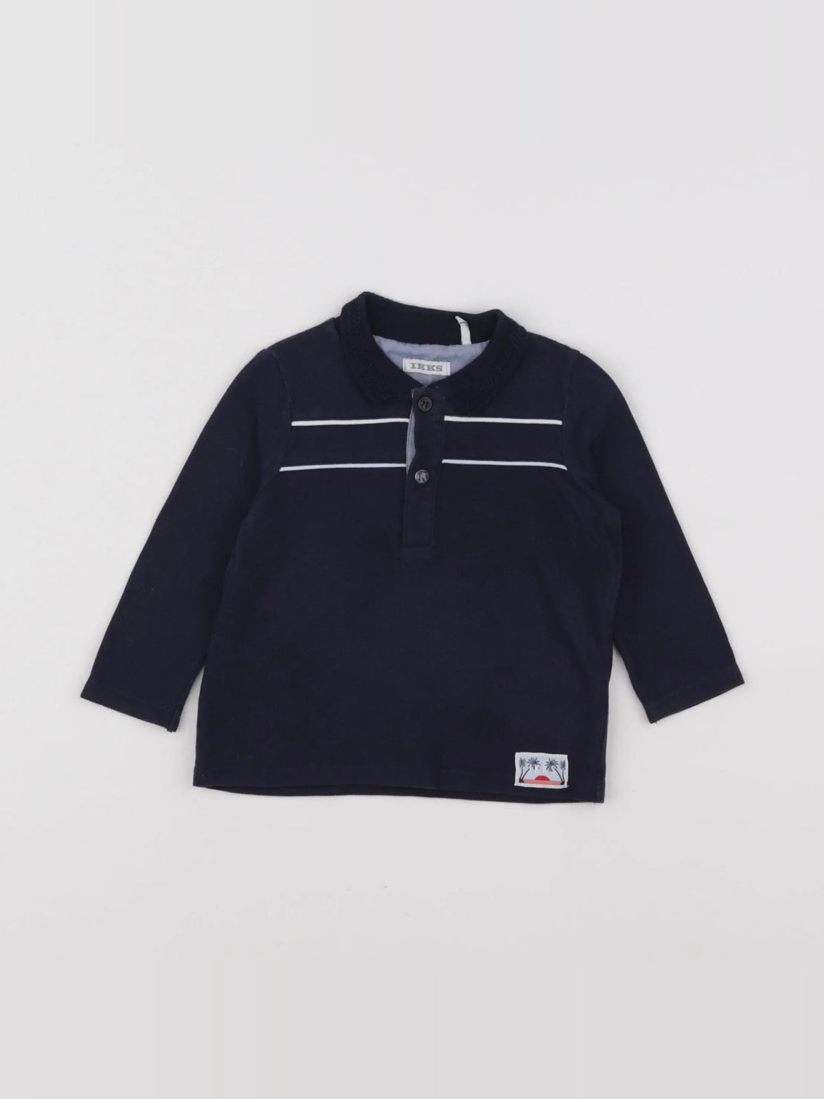 IKKS - polo imprimé au dos bleu - 12 mois