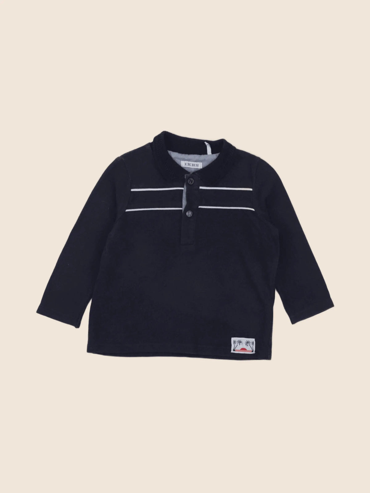 IKKS - polo imprimé au dos bleu - 12 mois