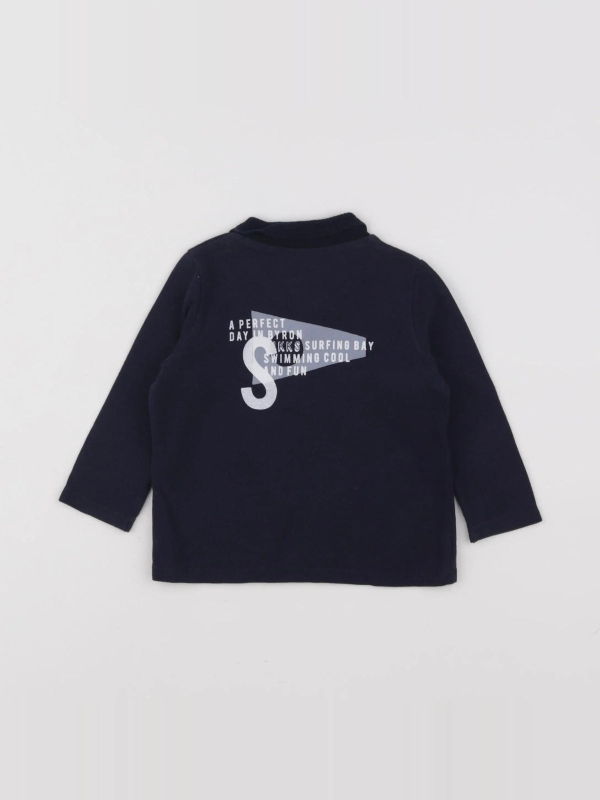 IKKS - polo imprimé au dos bleu - 12 mois