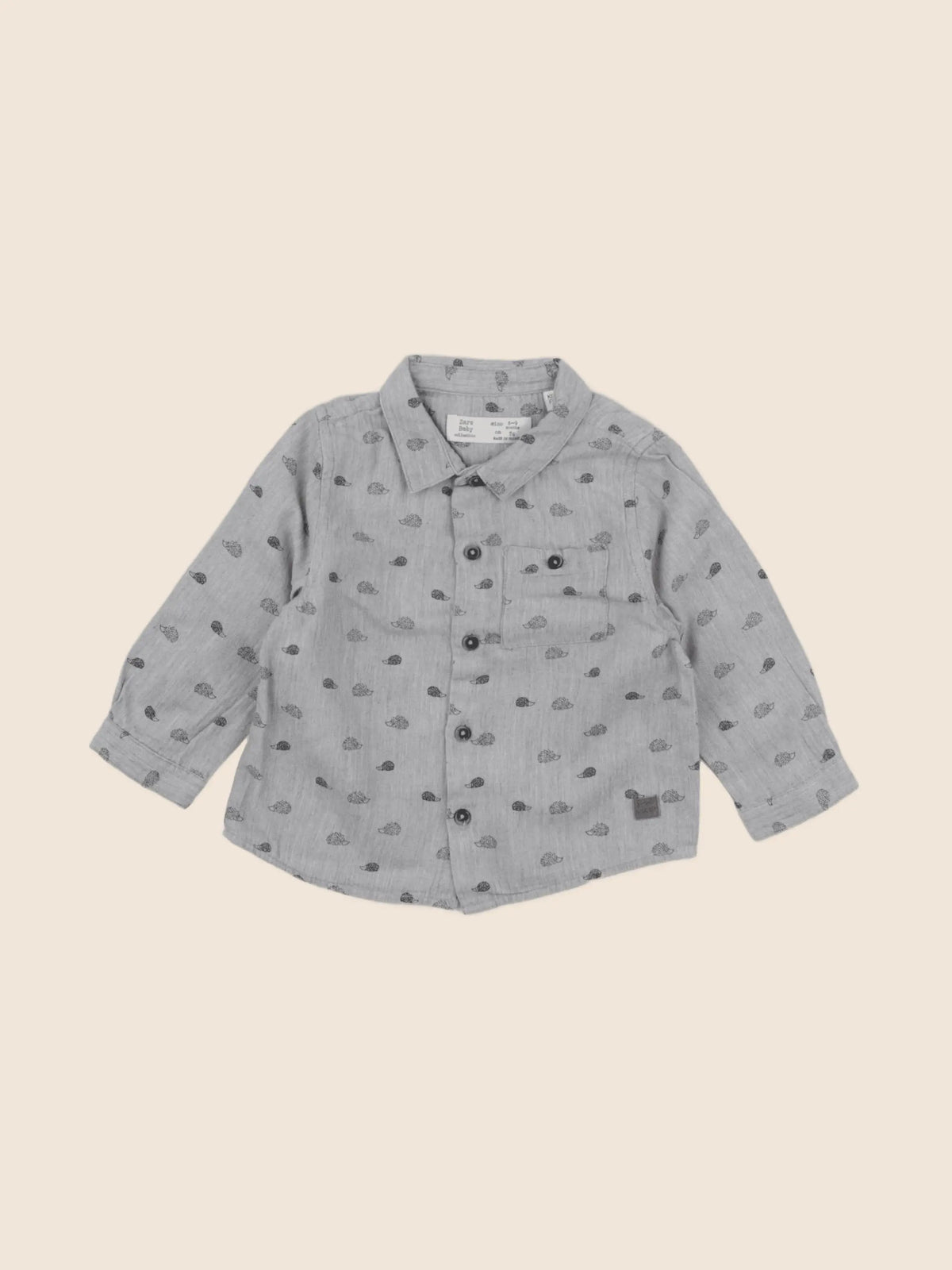 Zara - chemise gris - 6/9 mois