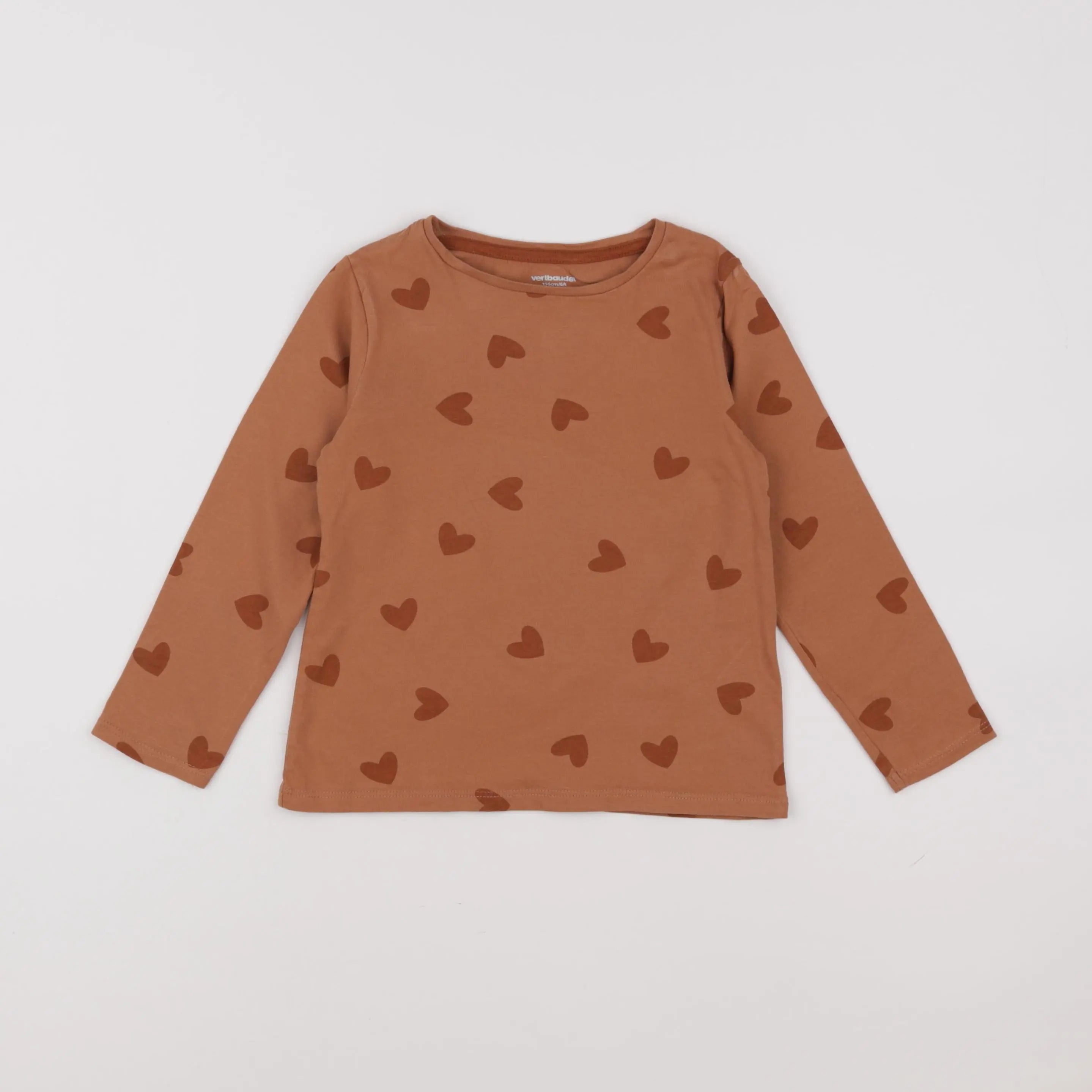 Vertbaudet - tee-shirt marron - 6 ans