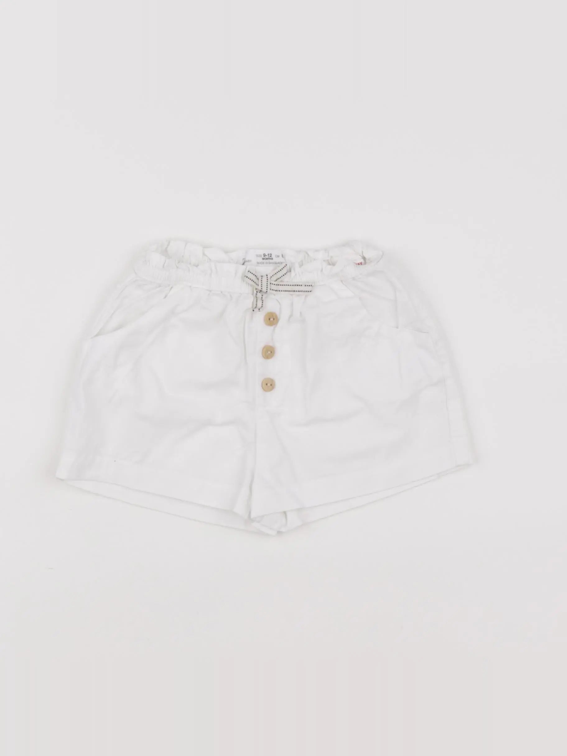 Zara - short blanc - 9/12 mois