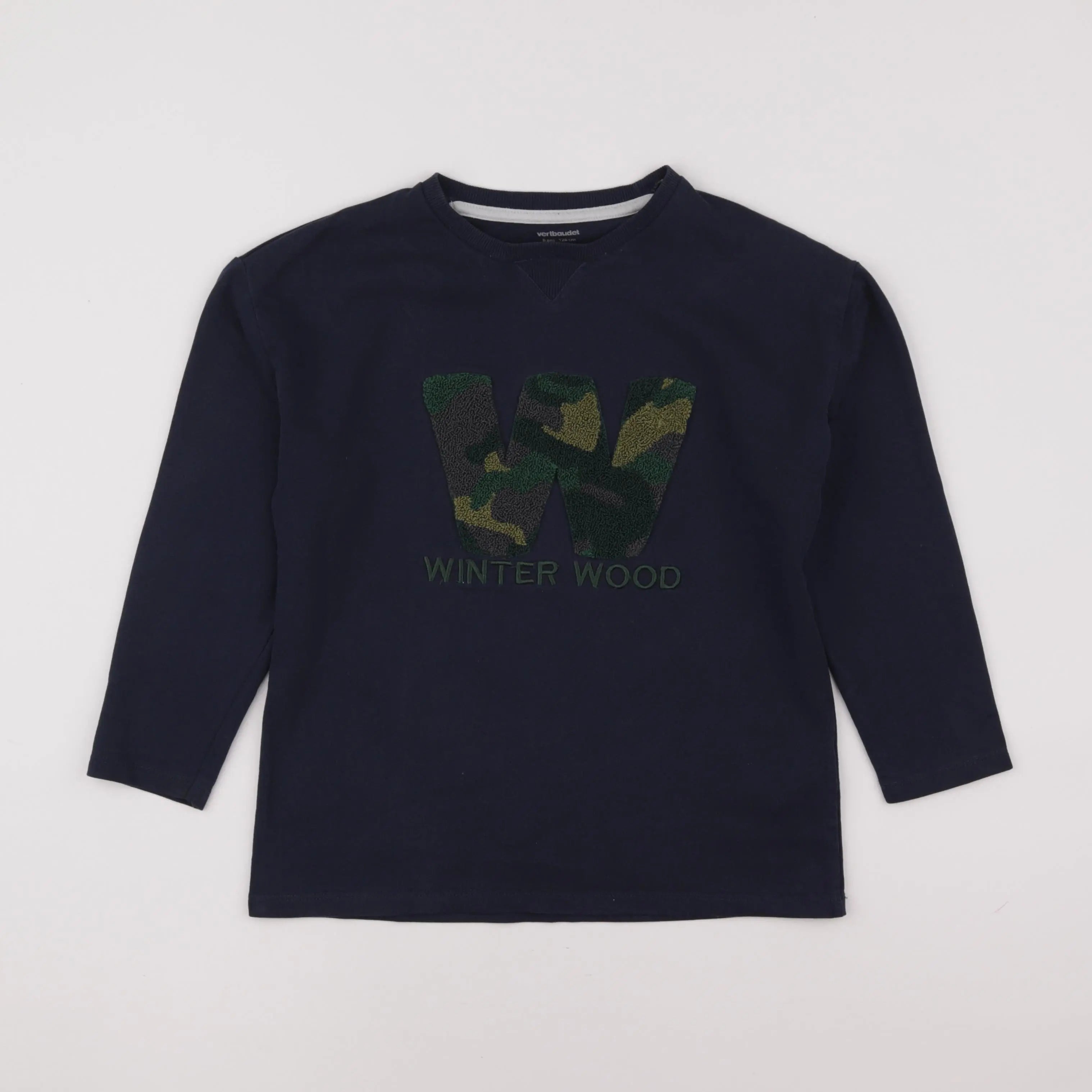 Vertbaudet - tee-shirt bleu - 8 ans