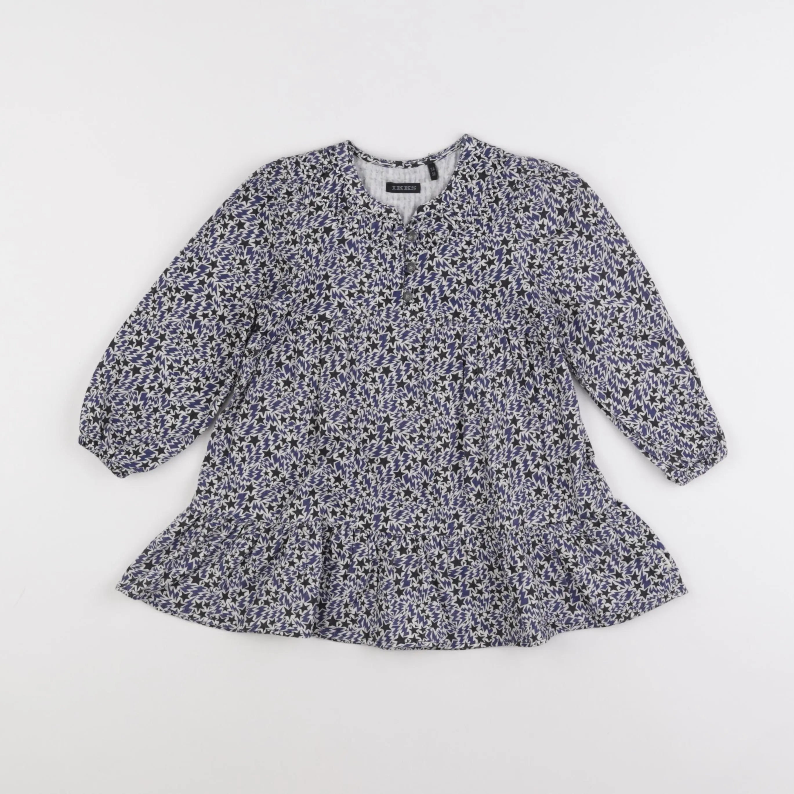 IKKS - robe blanc, bleu - 3 ans