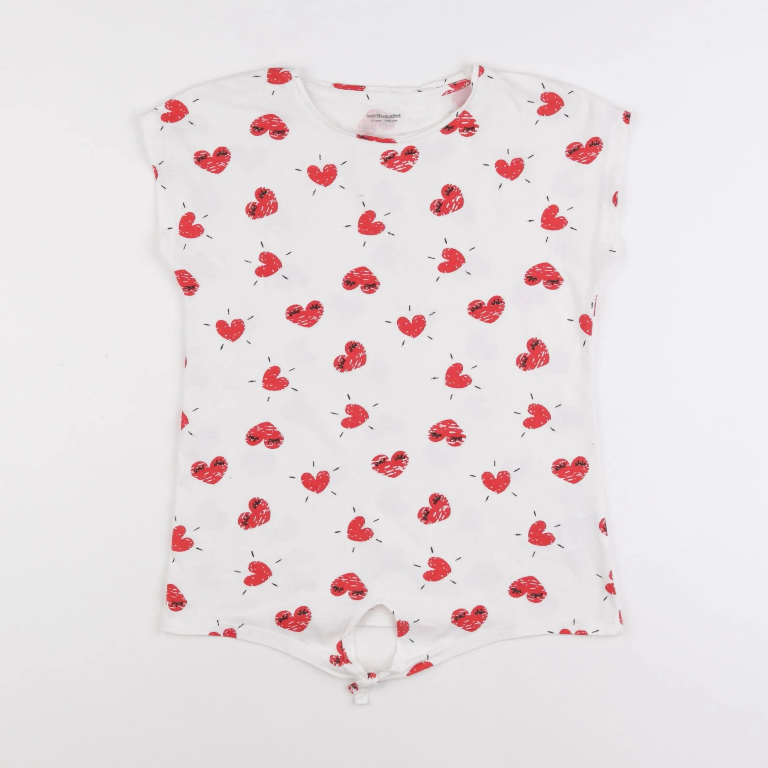 Vertbaudet - tee-shirt rouge - 10 ans