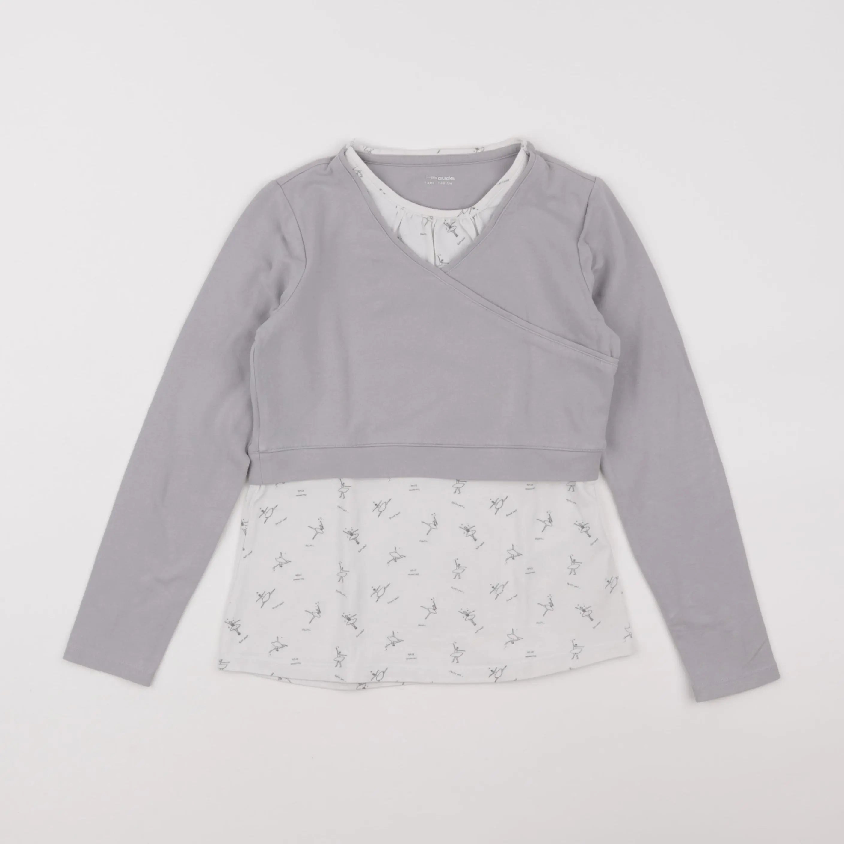 Vertbaudet - tee-shirt gris - 8 ans