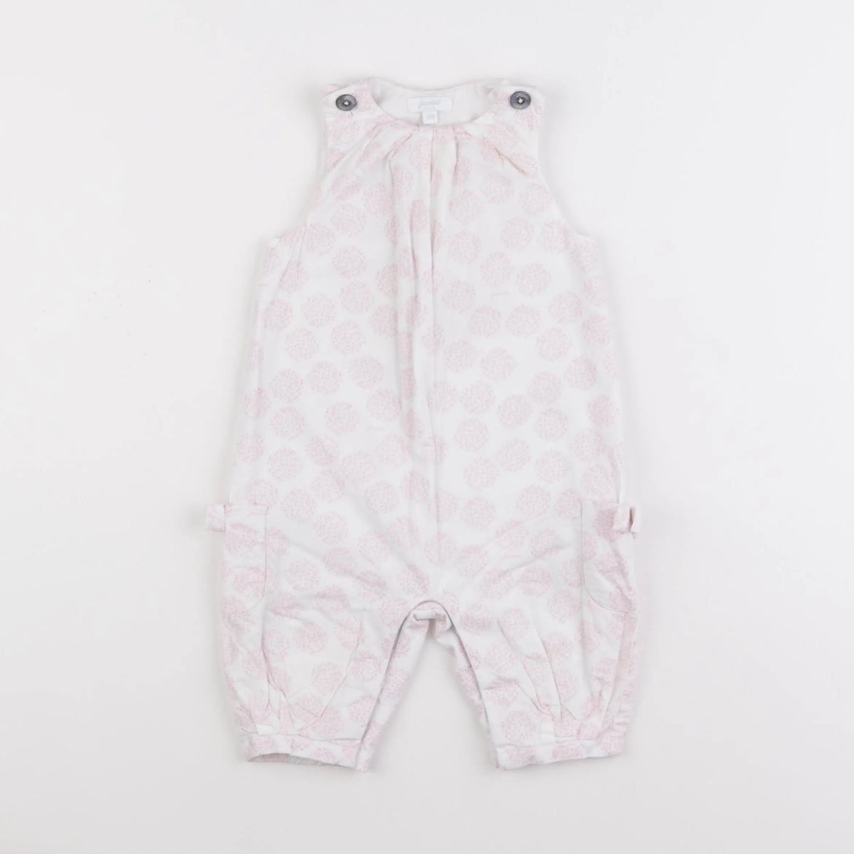 Jacadi - combinaison blanc, rose - 6 mois