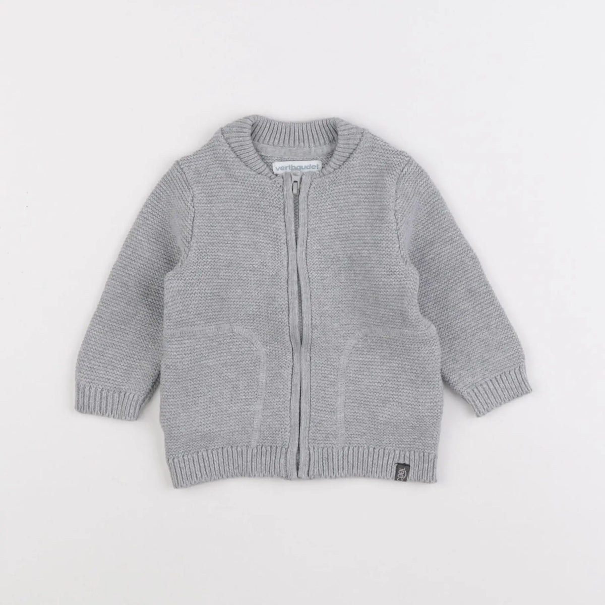 Vertbaudet - gilet gris - 6 mois