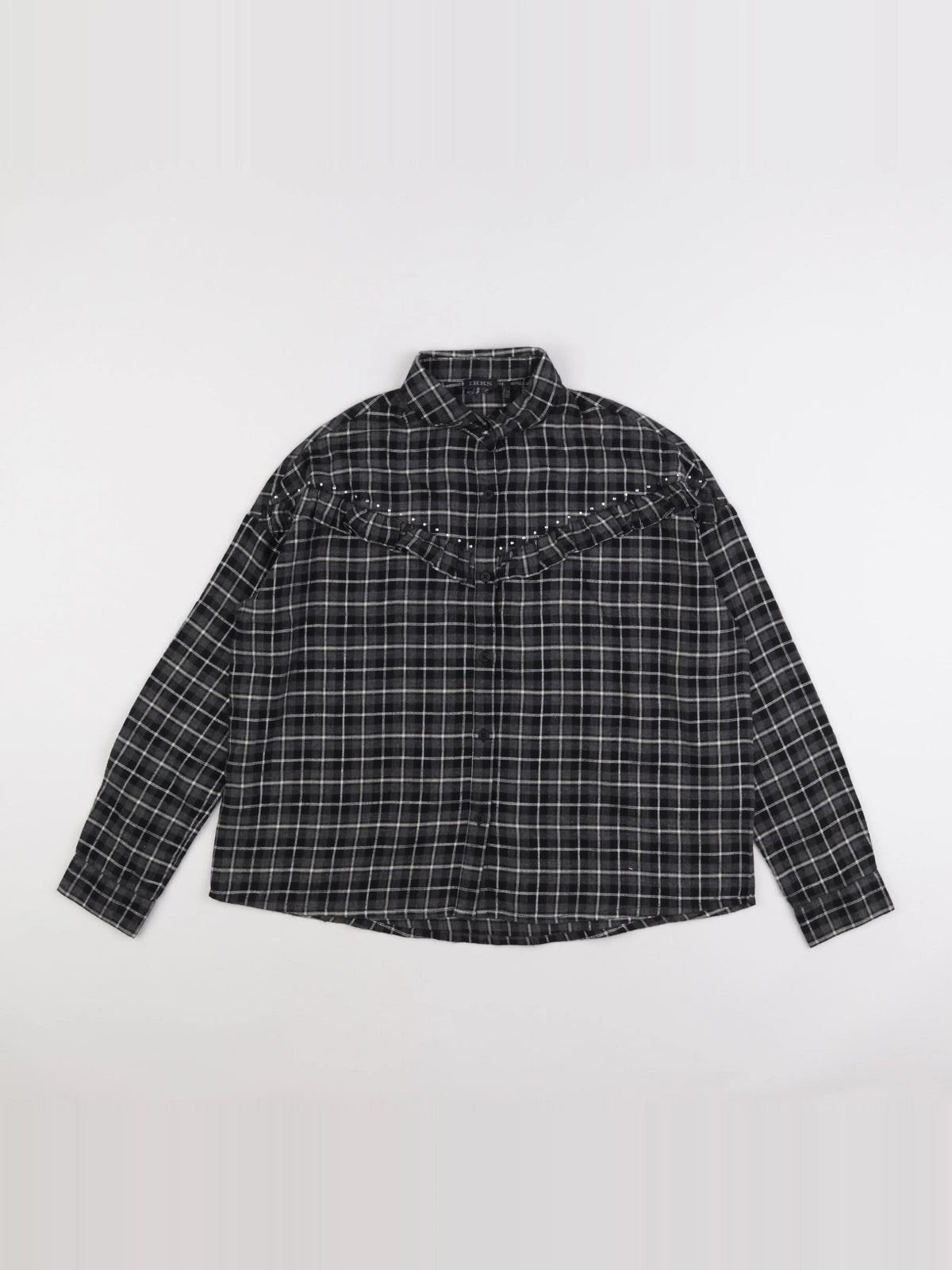 IKKS - blouse gris, argent - 12 ans