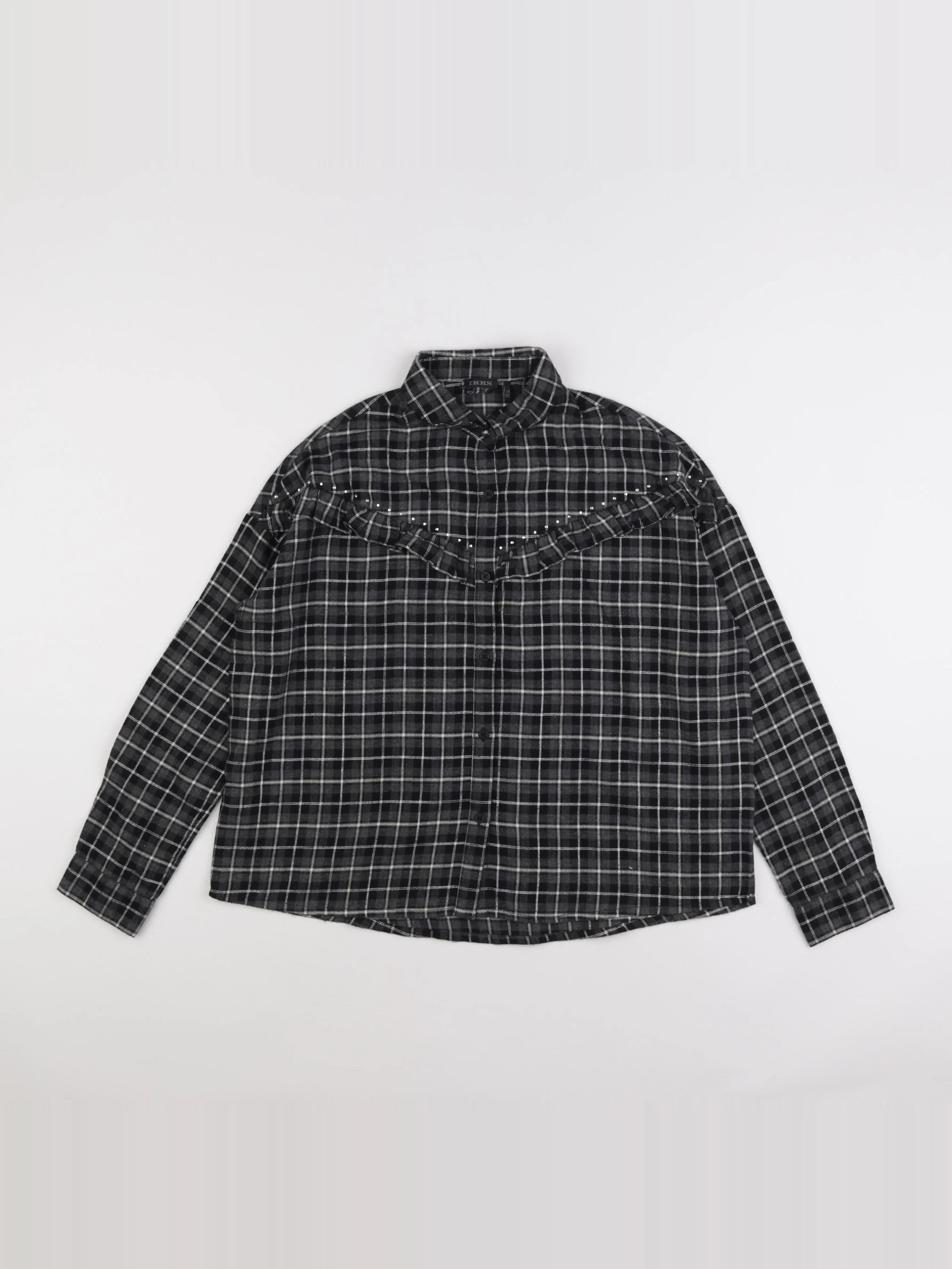 IKKS - blouse gris, argent - 12 ans