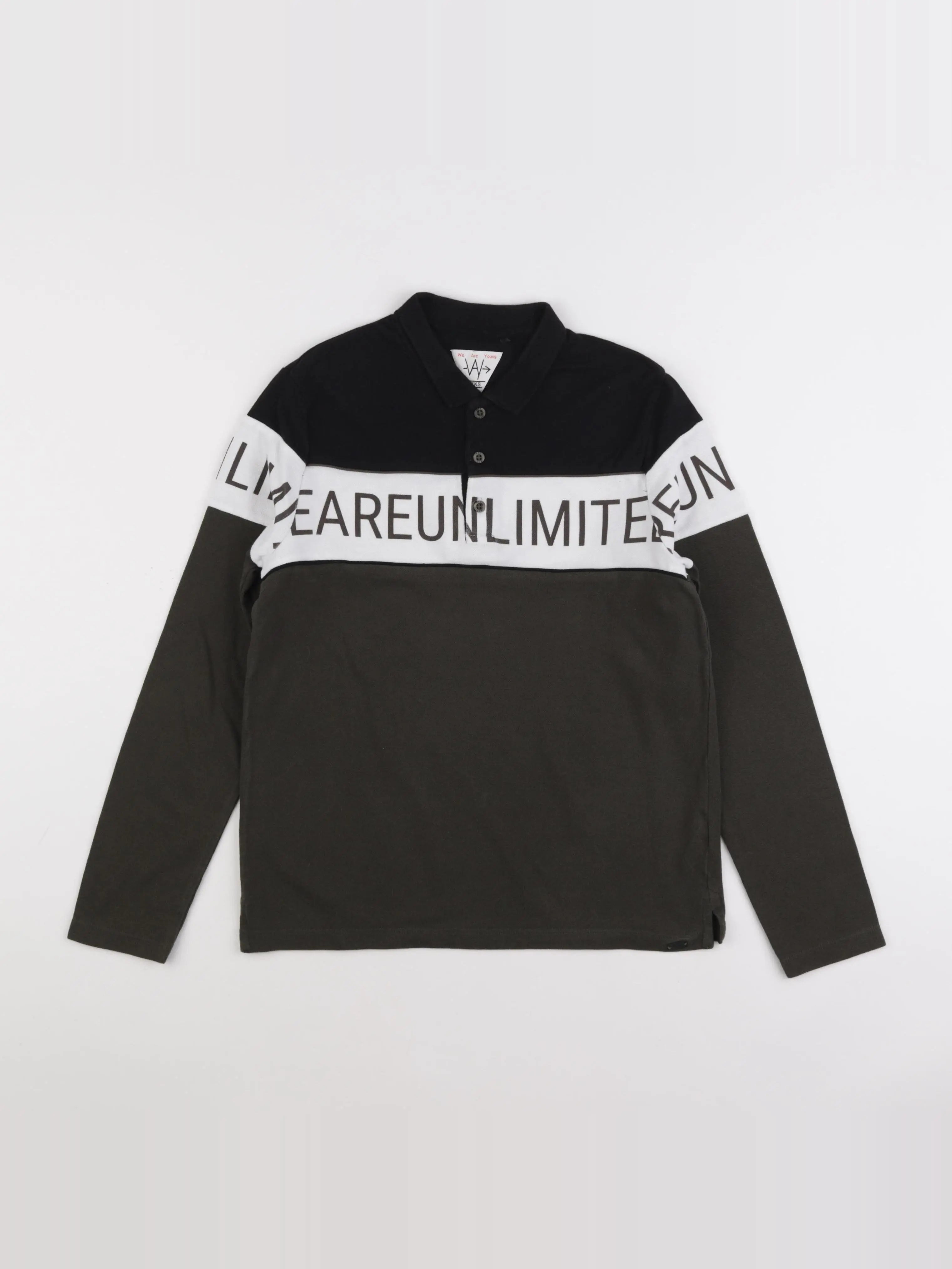 IKKS - polo imprimé au dos noir - 12 ans