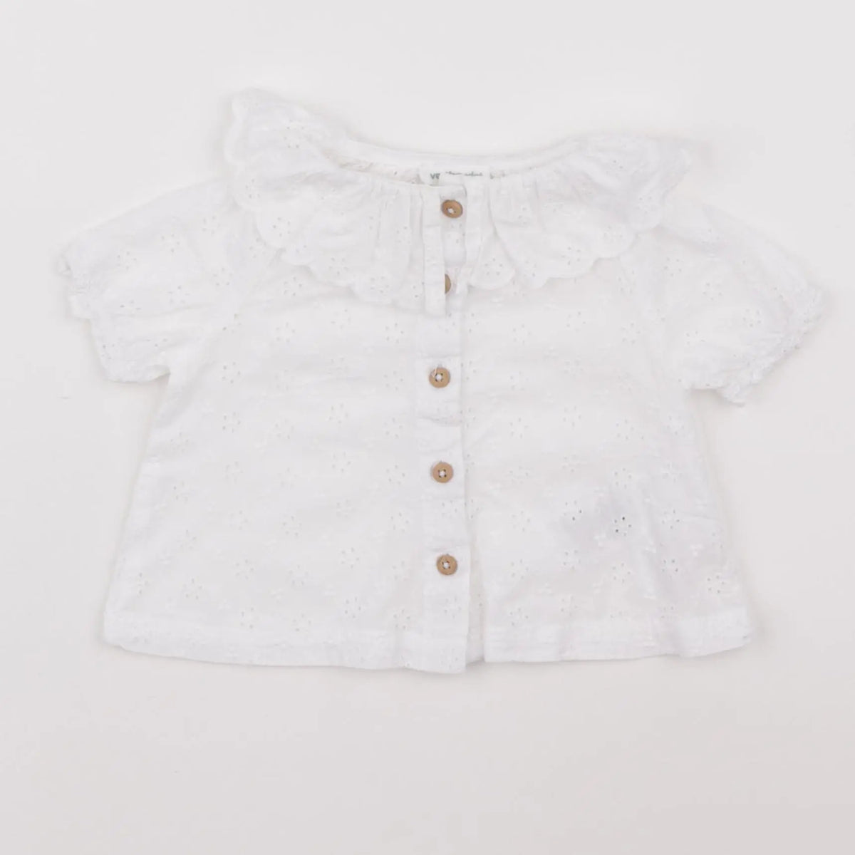 Vertbaudet - blouse blanc - 12 mois