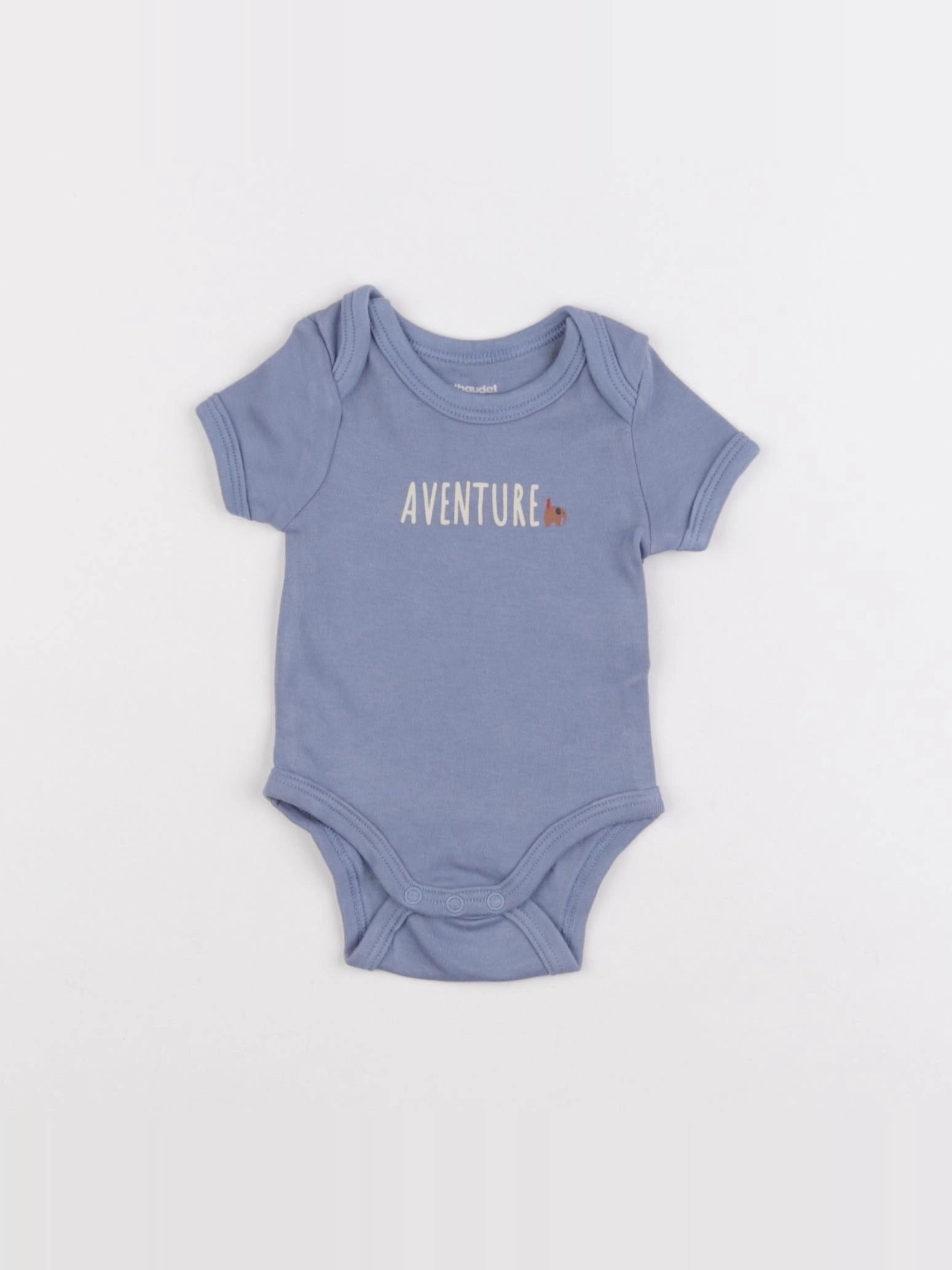 Vertbaudet - body bleu - 1 mois