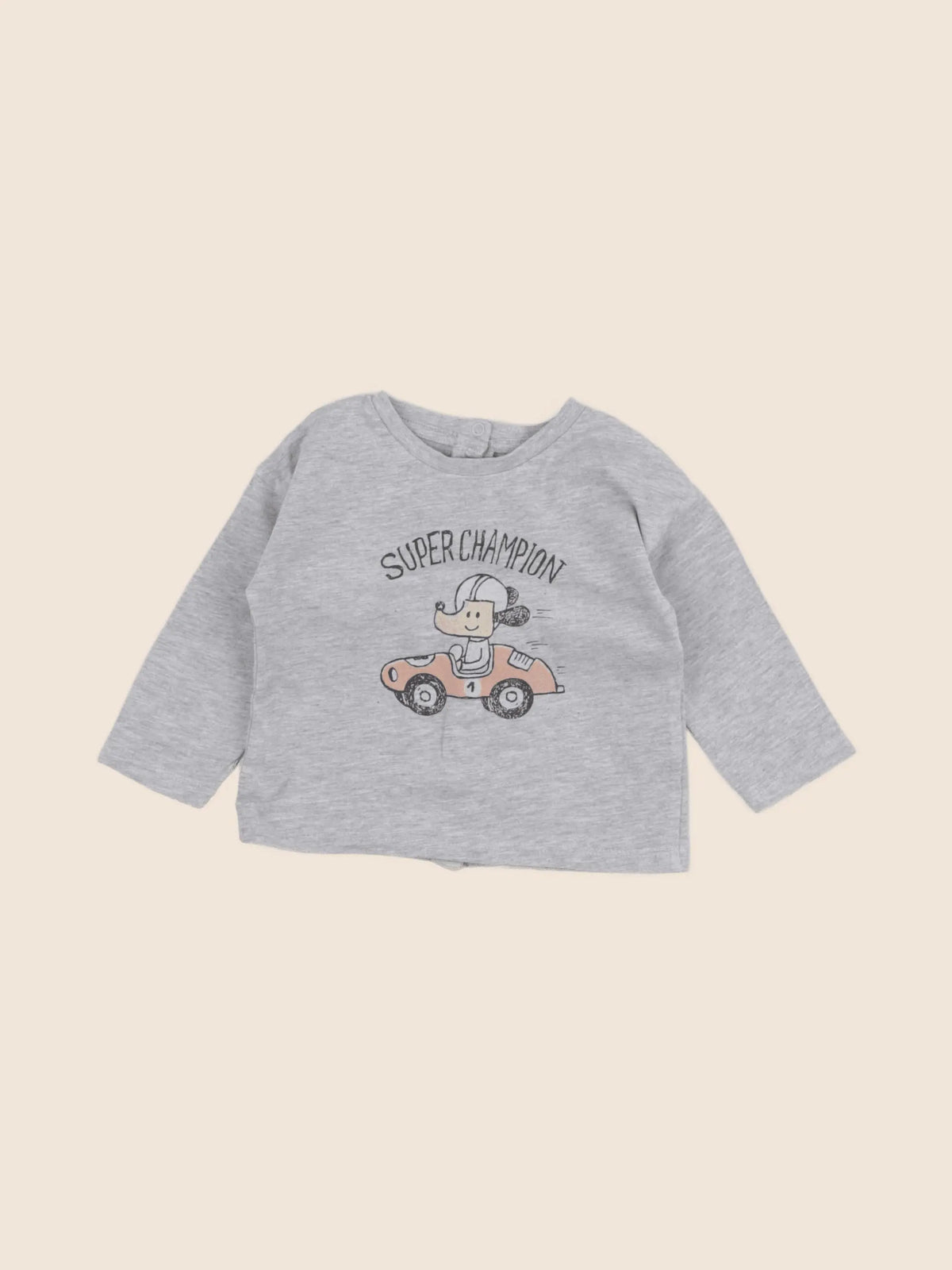 Vertbaudet - tee-shirt gris - 9 mois