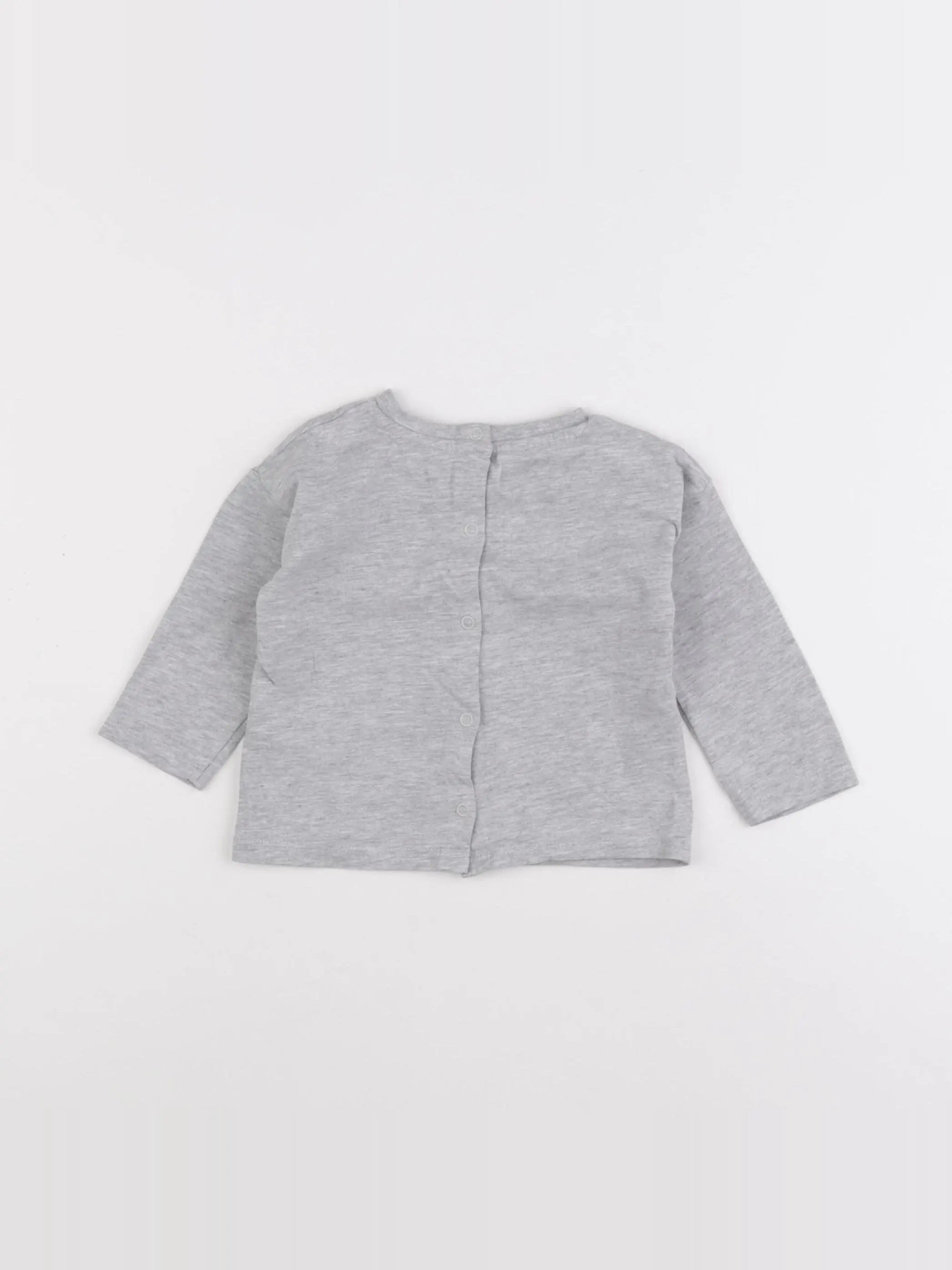 Vertbaudet - tee-shirt gris - 9 mois