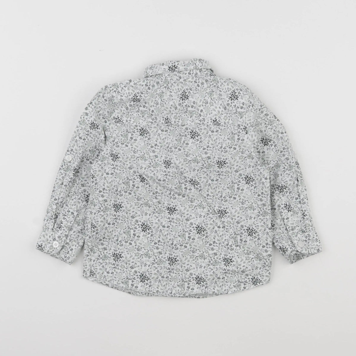 Vertbaudet - chemise blanc, vert - 2 ans