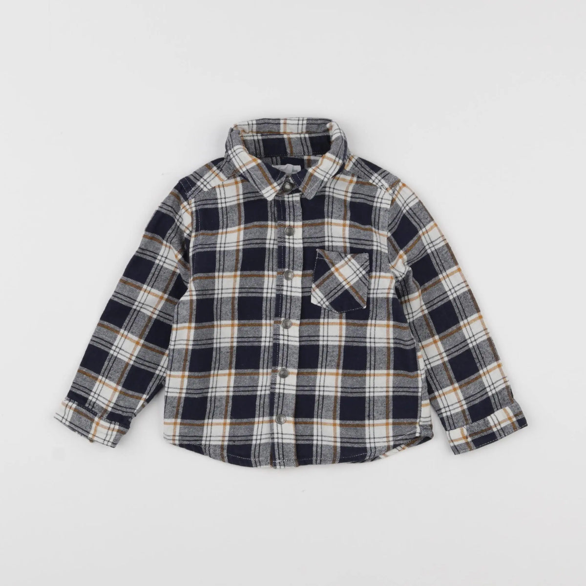 Vertbaudet - chemise bleu, blanc - 18 mois