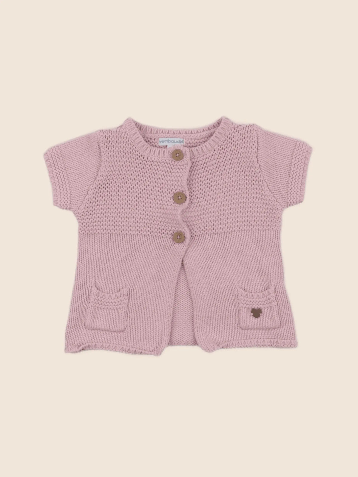 Vertbaudet - gilet rose - 18 mois