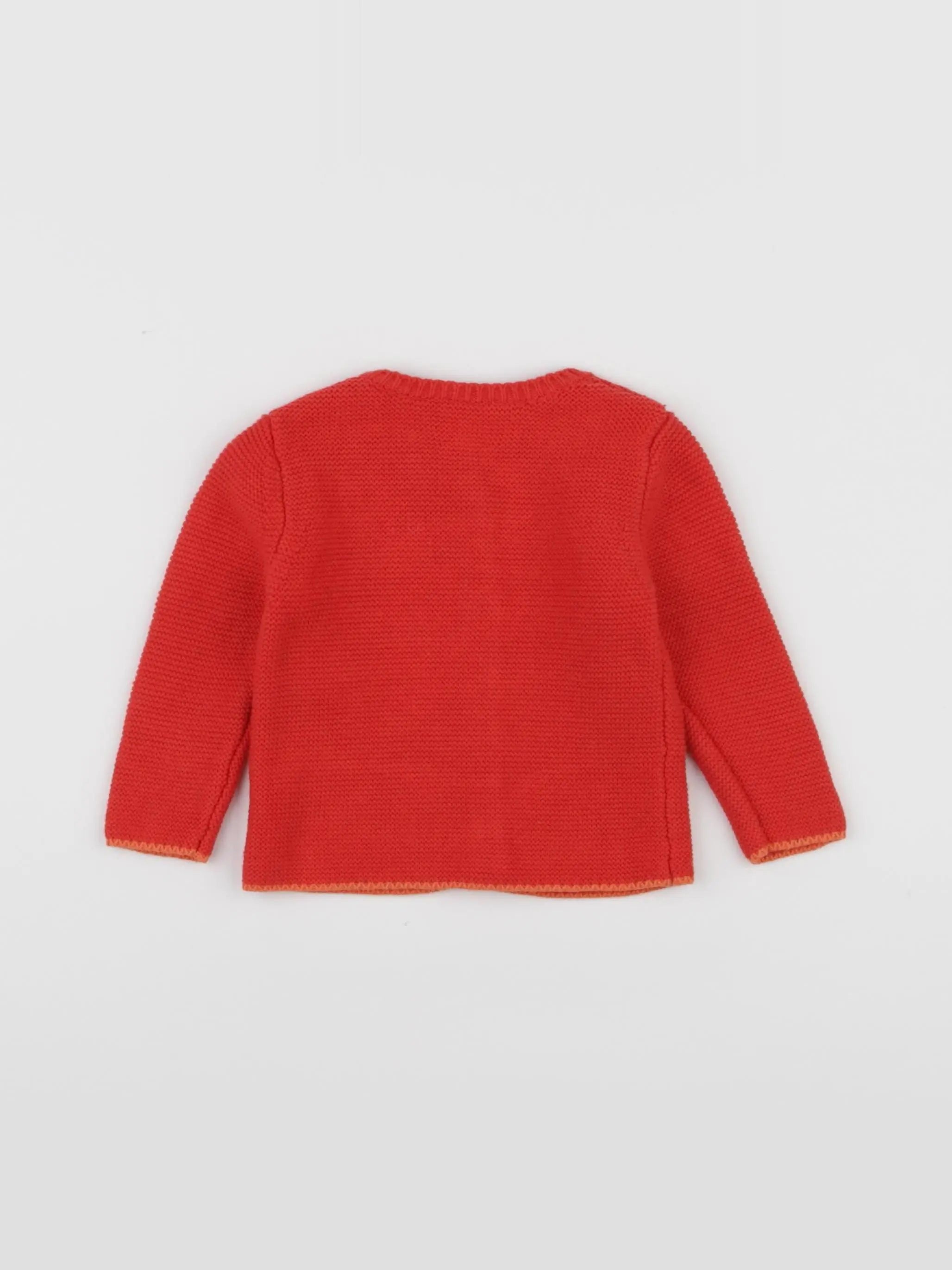Carrément Beau - gilet rouge - 6 mois