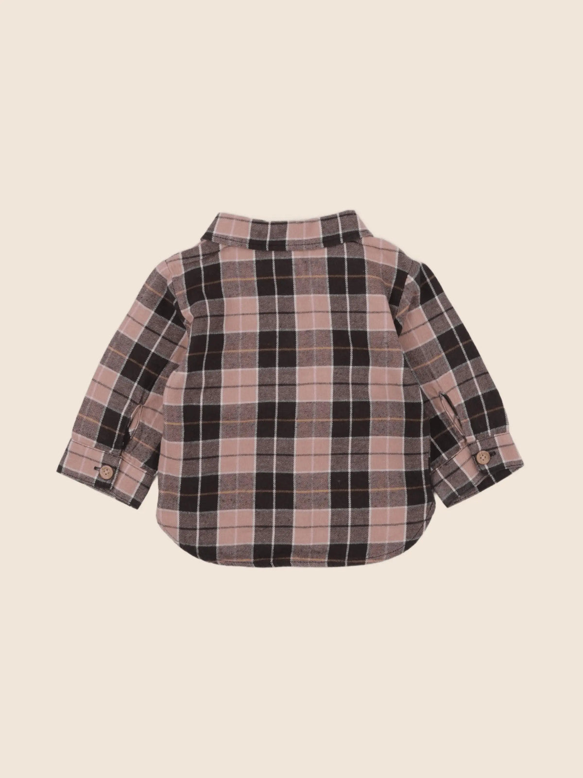 H&M - chemise marron, rose - 3/6 mois
