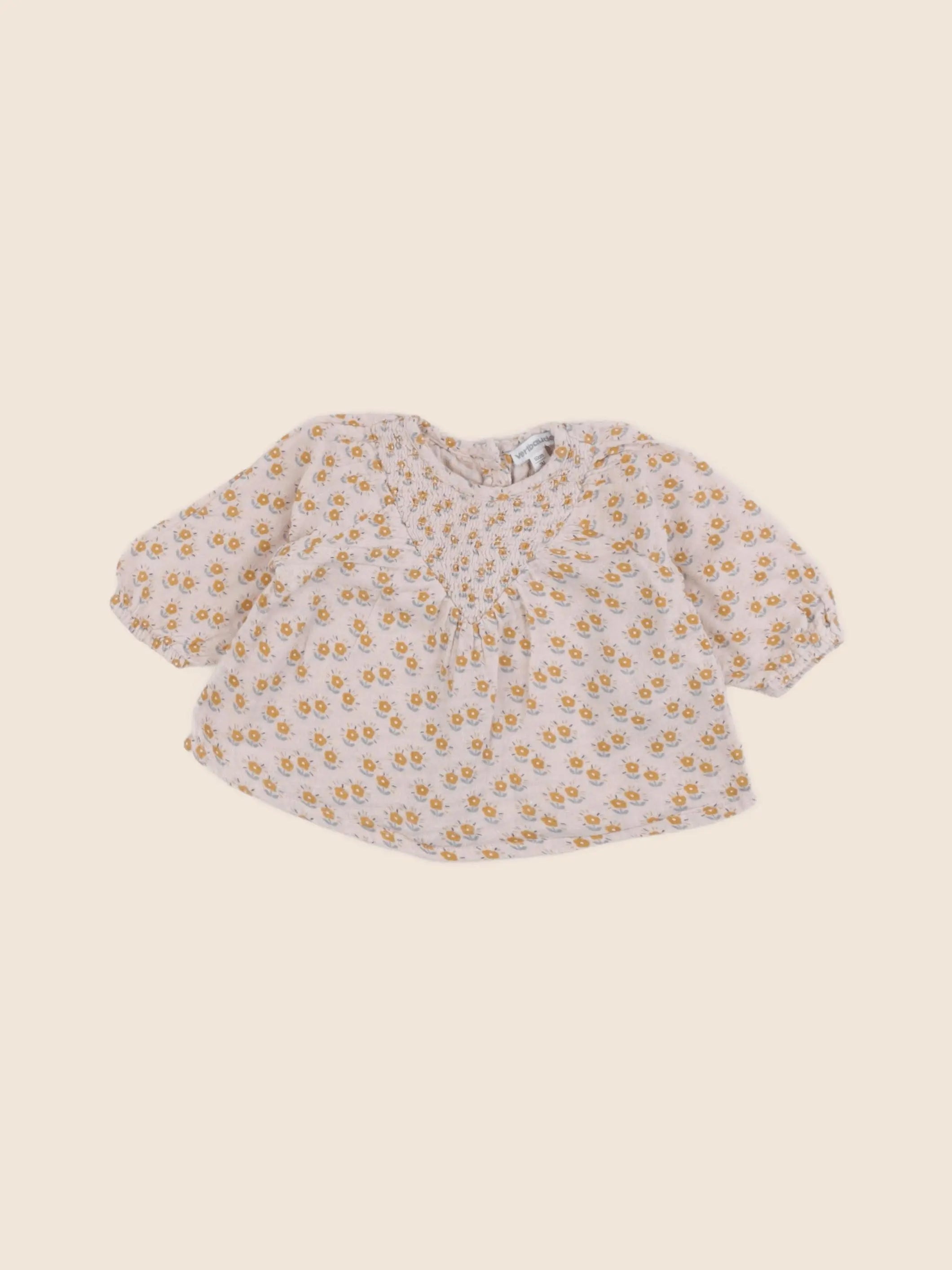 Vertbaudet - blouse marron - 3 mois