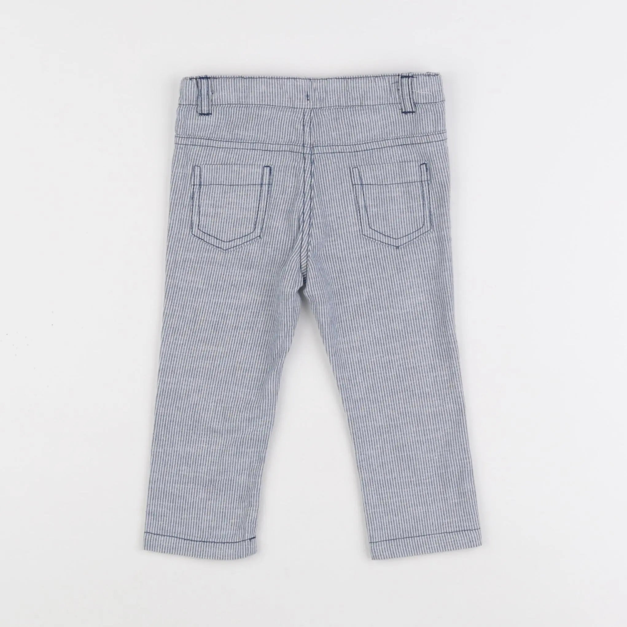 Vertbaudet - pantalon bleu - 12 mois