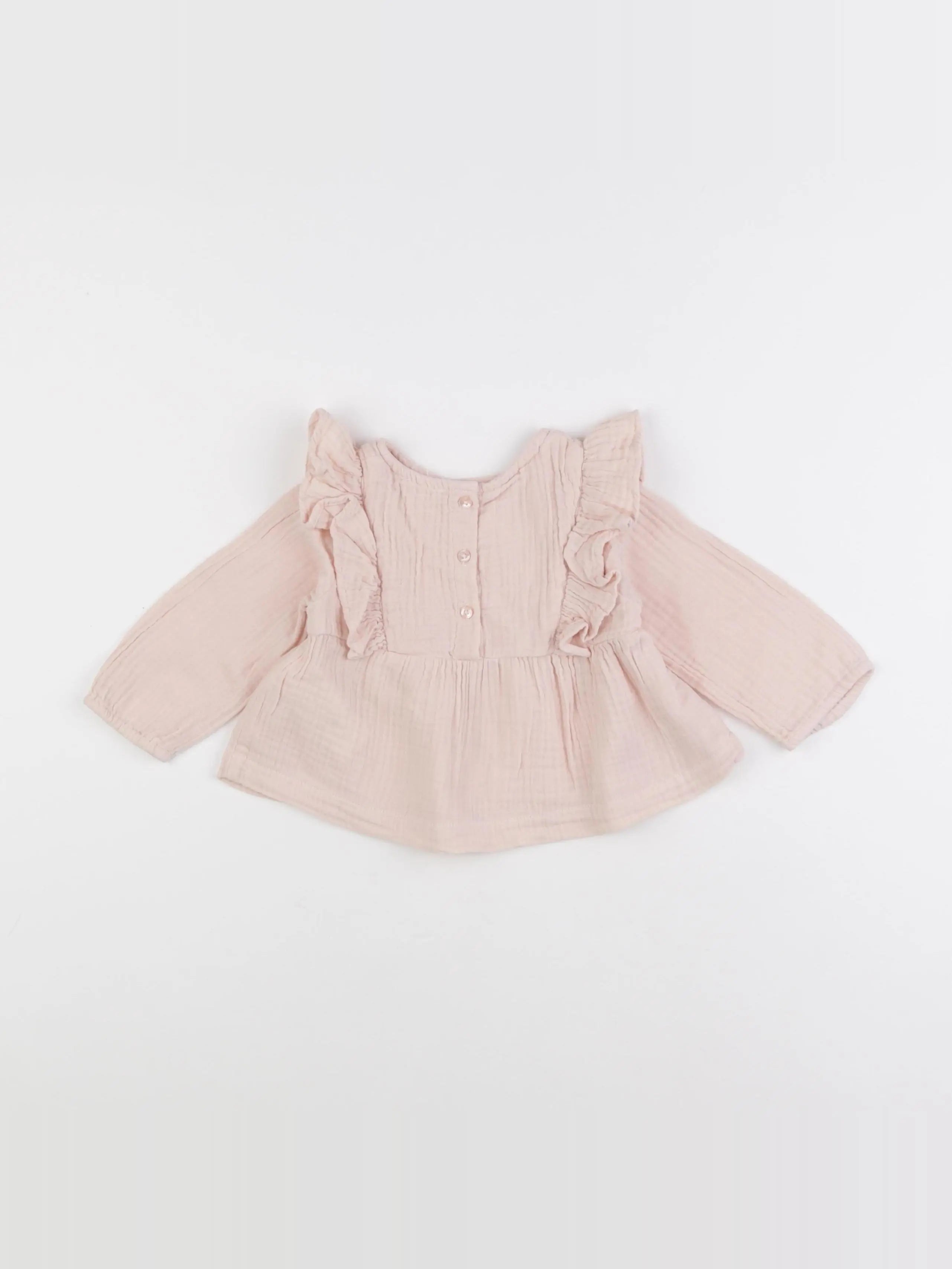 Vertbaudet - blouse rose - 6 mois