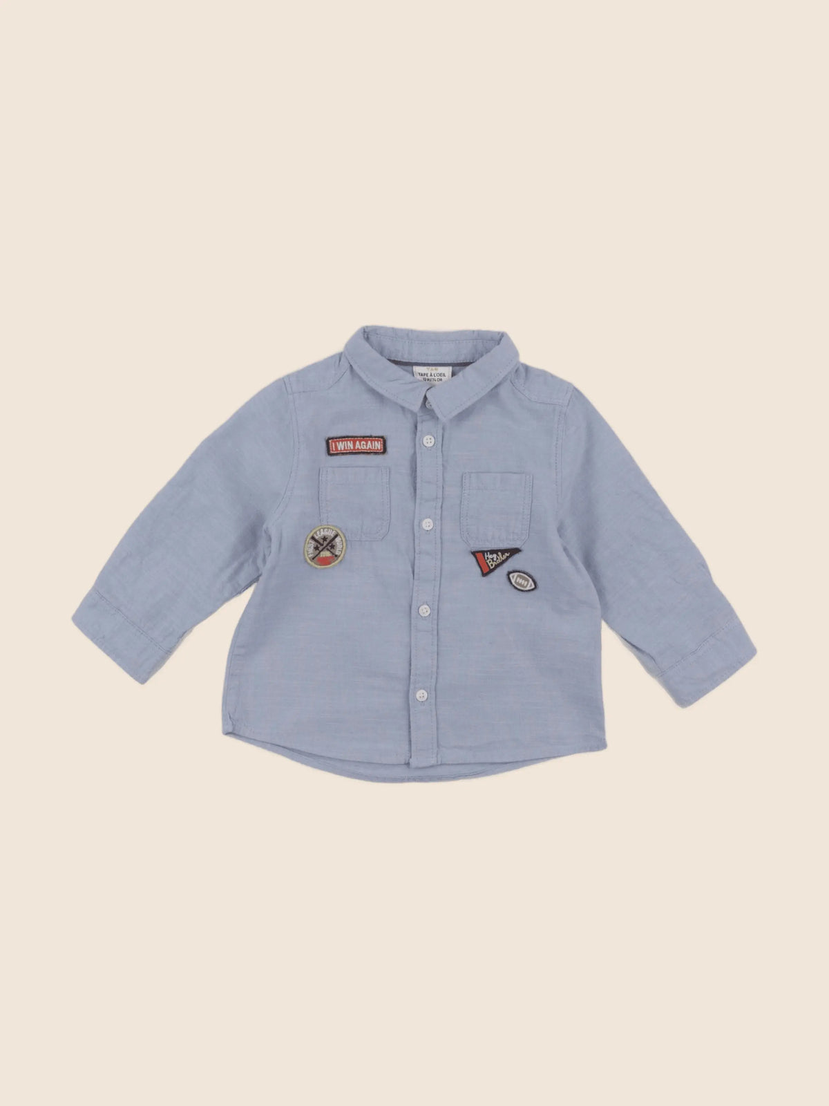 Tape à l'oeil - chemise bleu - 12 mois