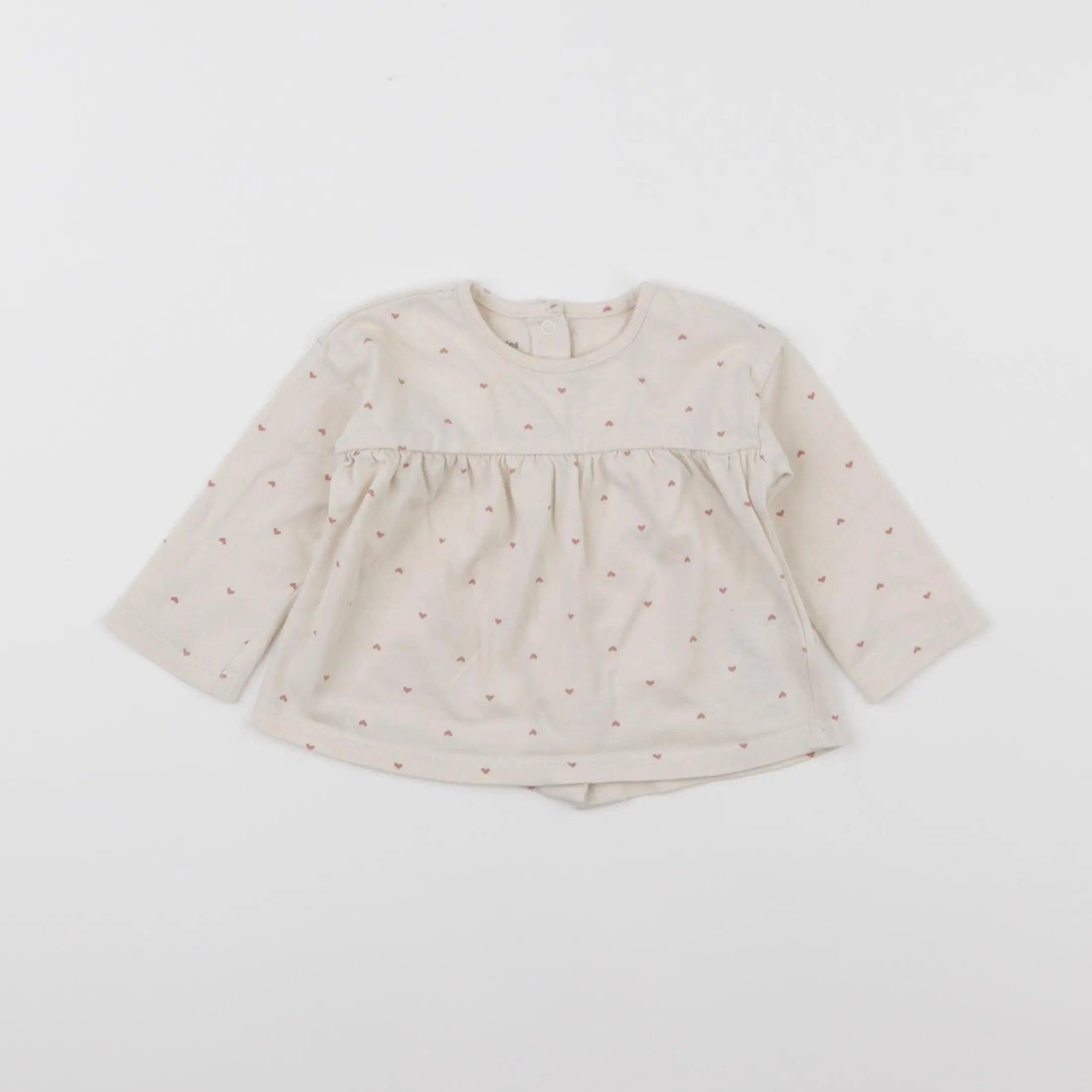 Vertbaudet - tee-shirt beige - 3 mois