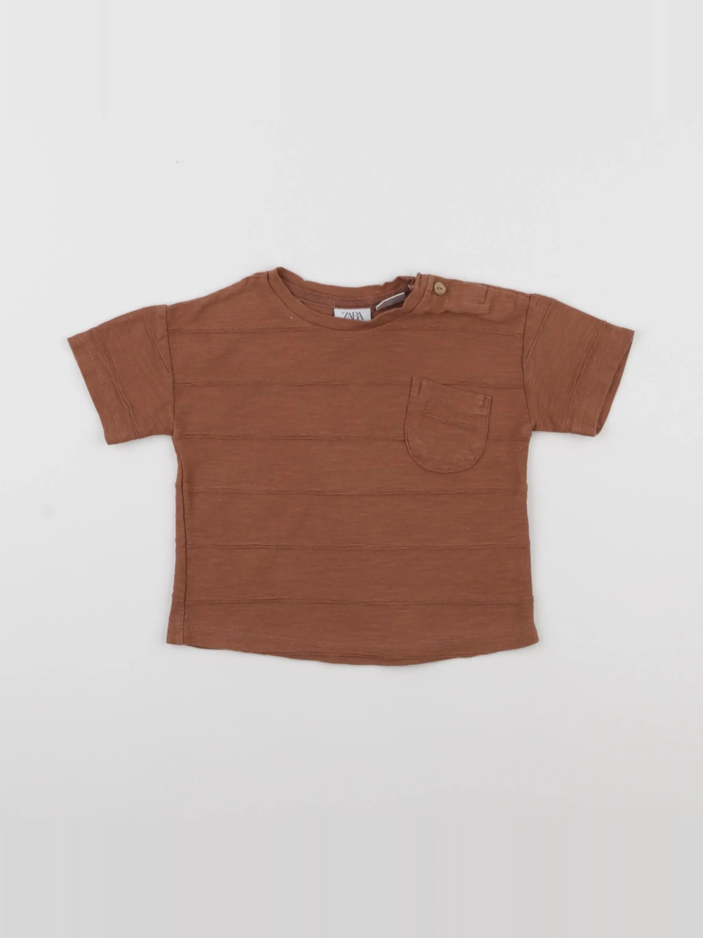 Zara - tee-shirt marron - 3/6 mois