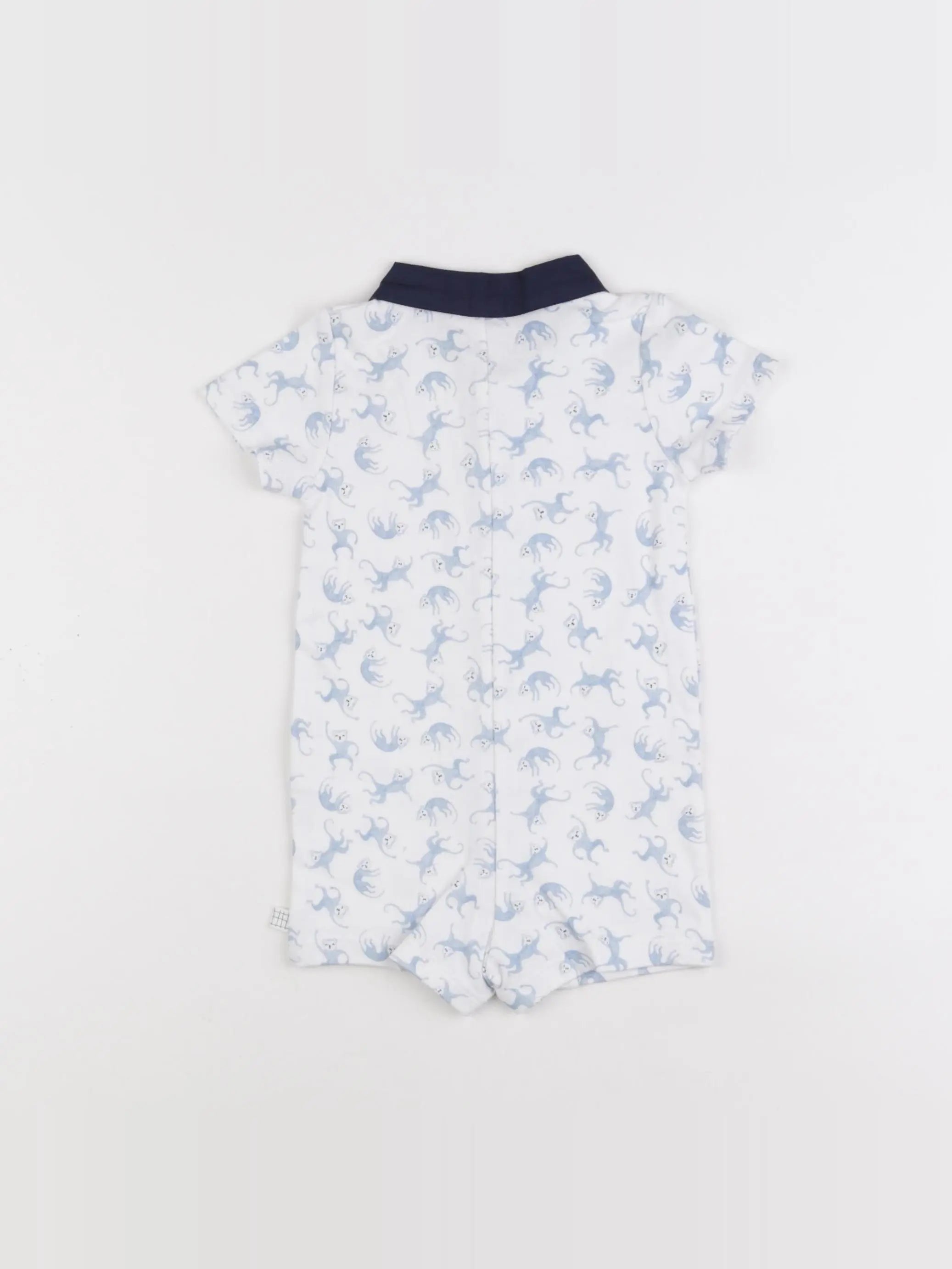 Carrément Beau - combinaison blanc, bleu - 6 mois