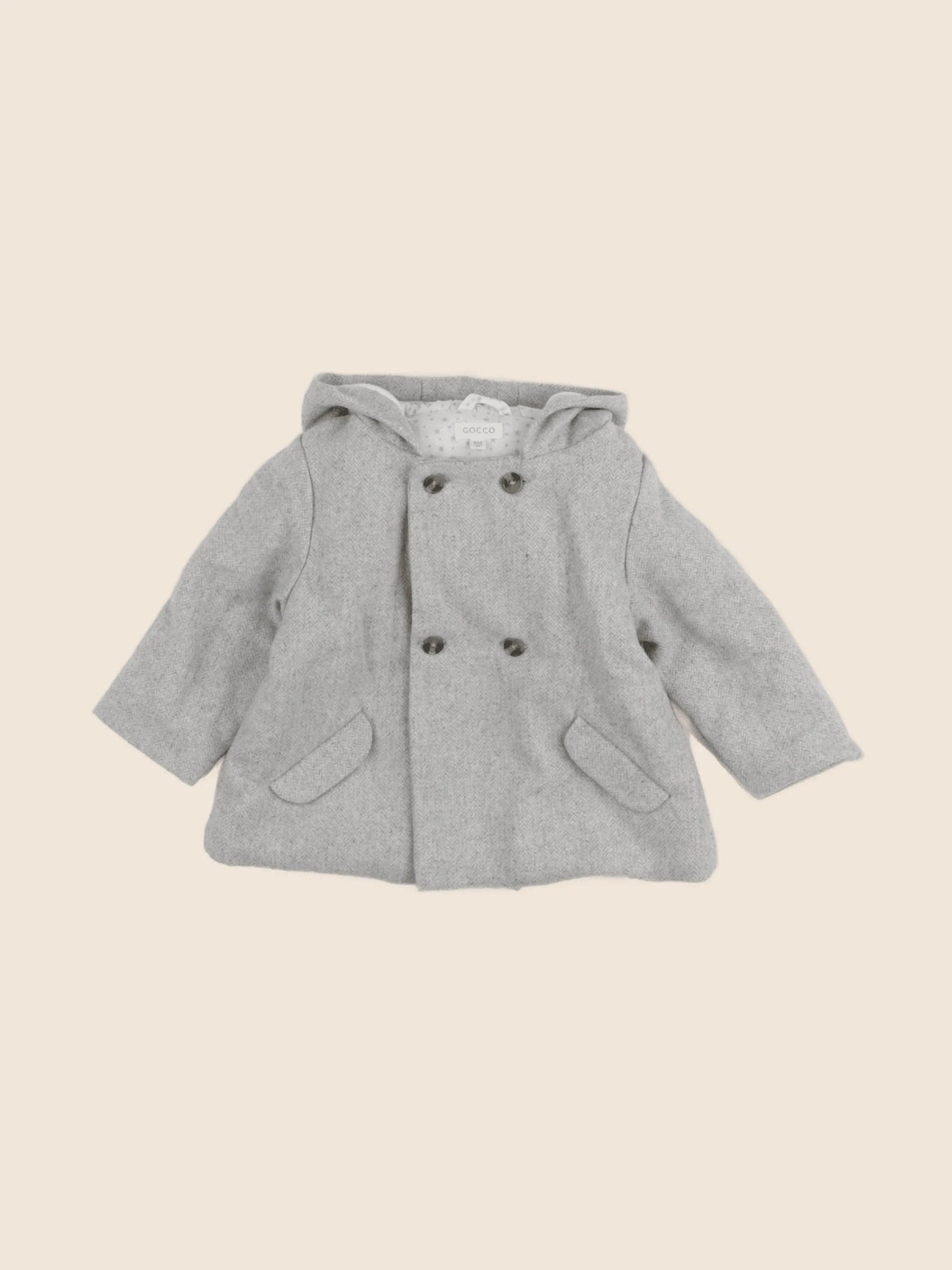 Gocco - manteau gris - 9/12 mois