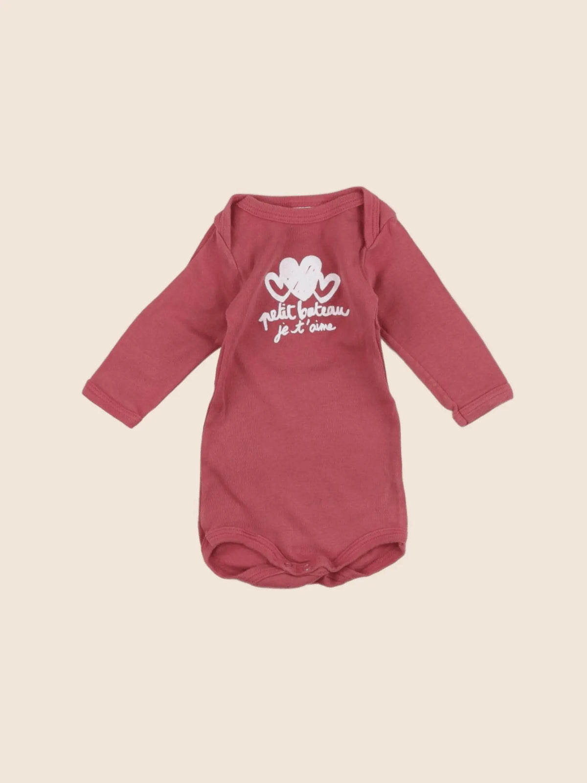 Petit Bateau - body rose - 3 mois