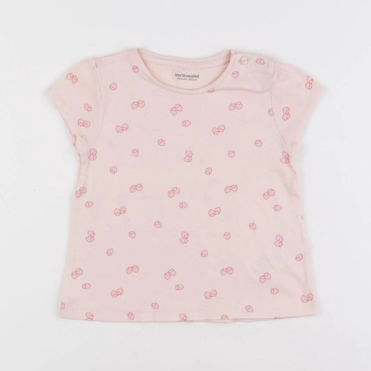 Vertbaudet - tee-shirt rose - 18 mois