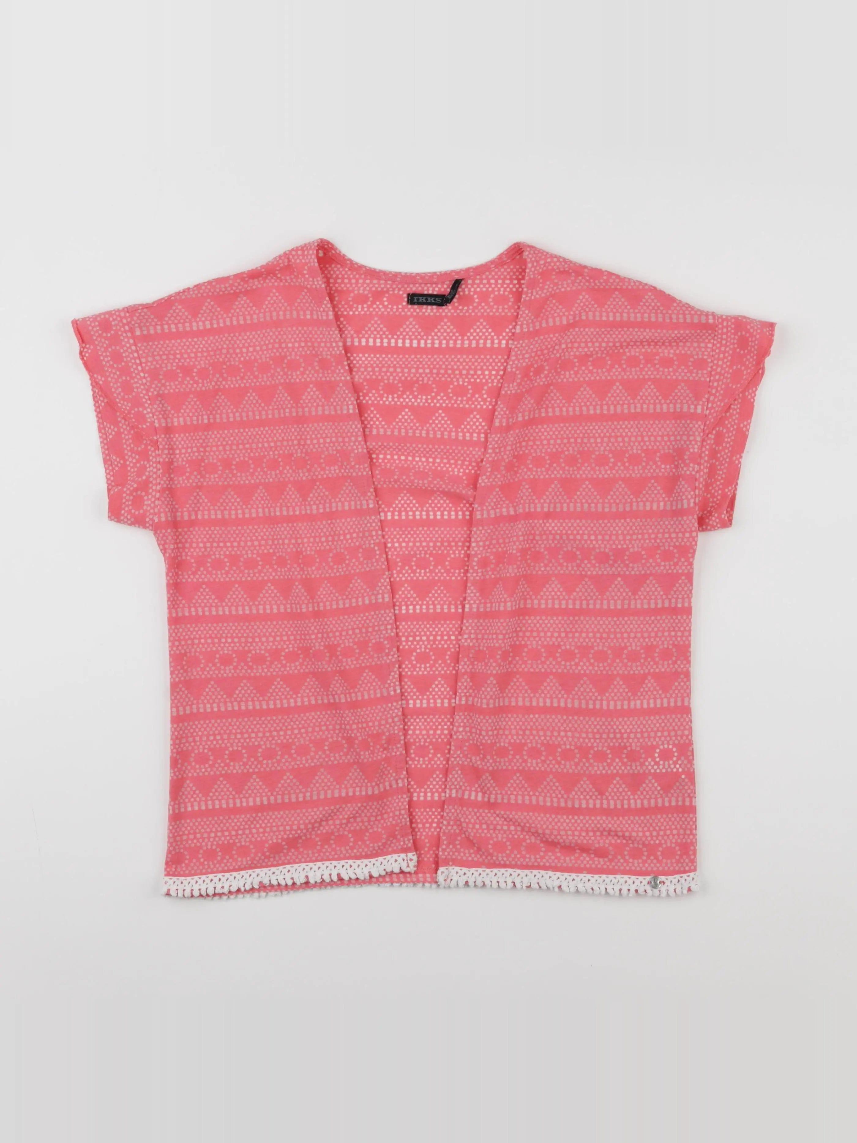 IKKS - gilet rose - 10 ans