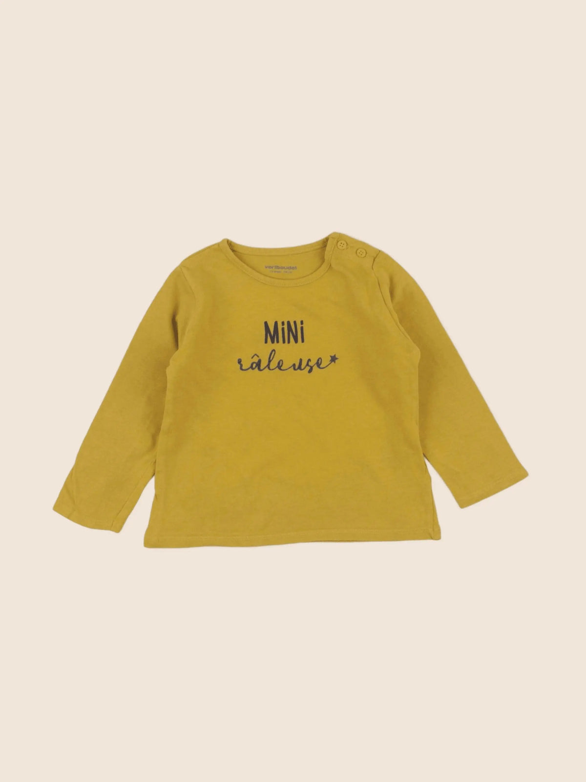 Vertbaudet - tee-shirt jaune - 12 mois