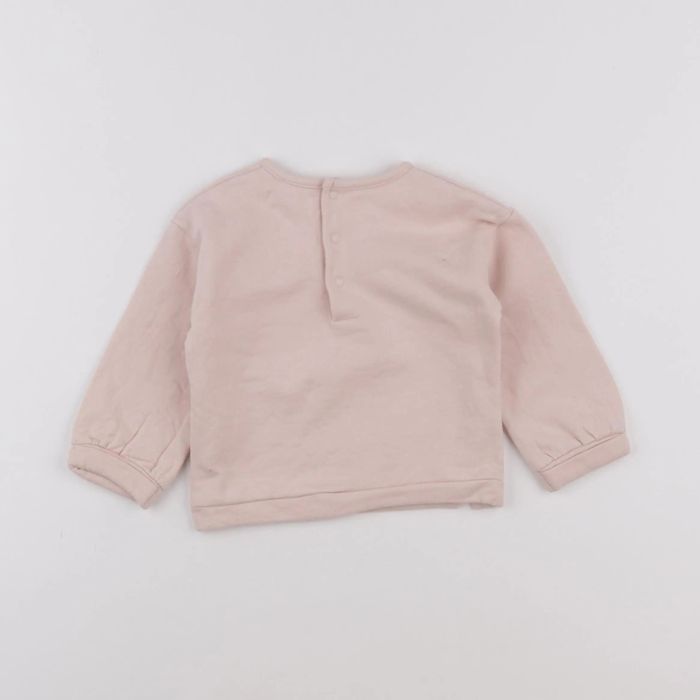 Vertbaudet - sweat rose - 12 mois