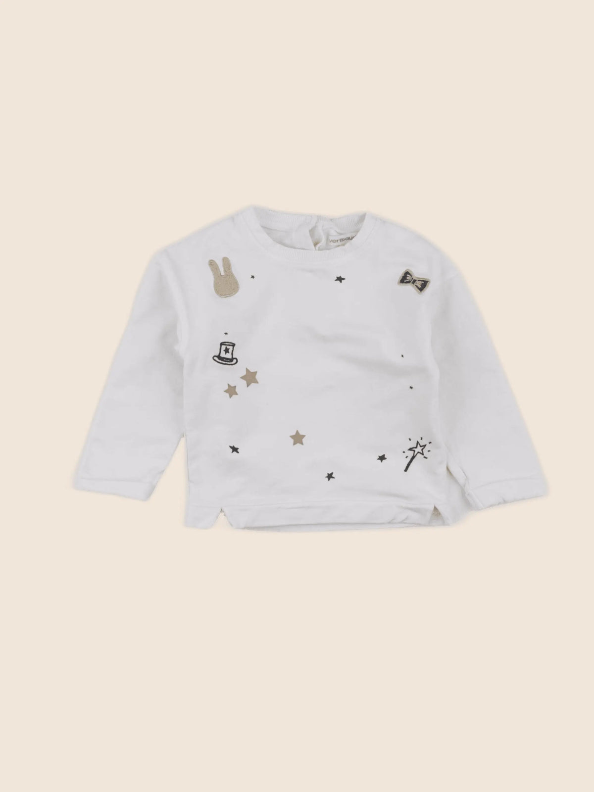 Vertbaudet - sweat or, multicolore - 18 mois