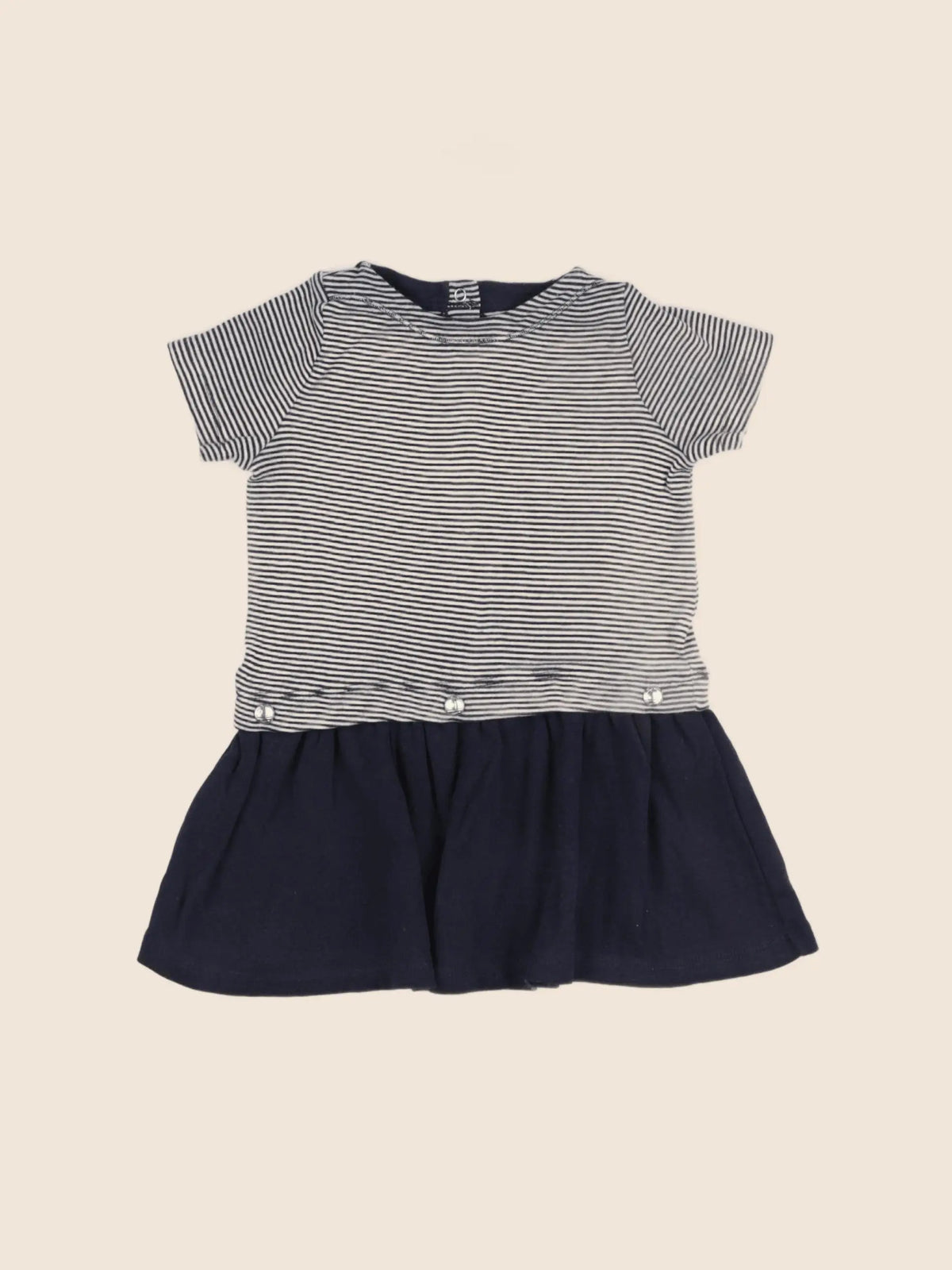 Petit Bateau - robe bleu - 12 mois