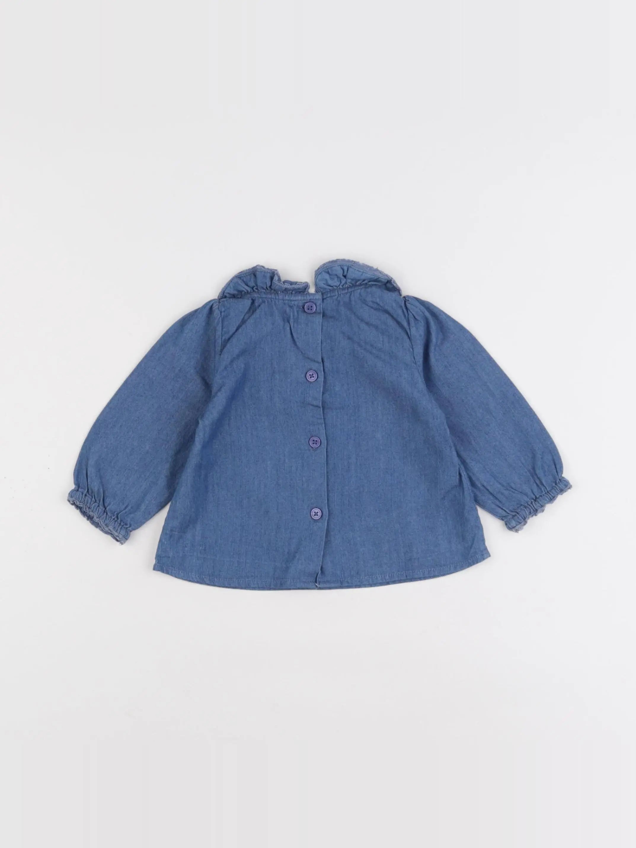 Louis Louise - blouse bleu - 6 mois