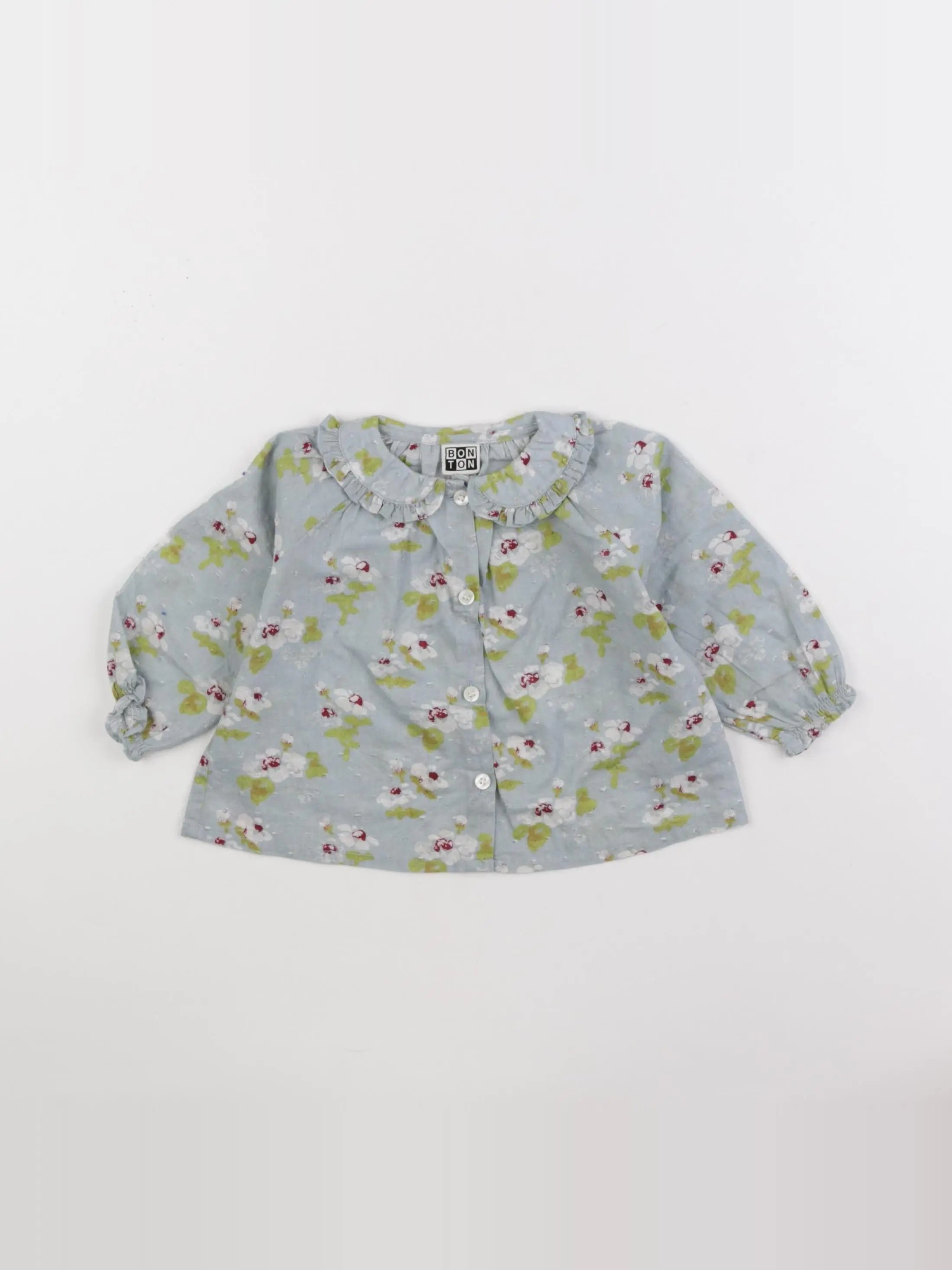 Bonton - blouse bleu - 6 mois