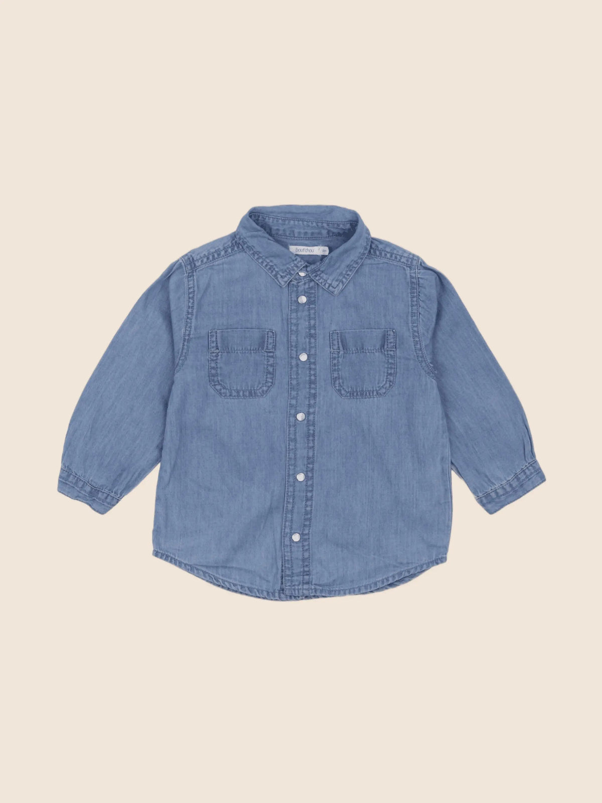 Boutchou - chemise bleu - 18 mois