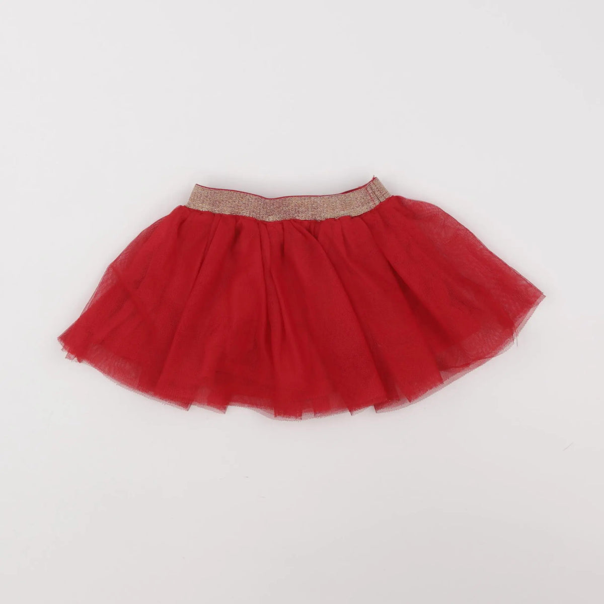 Vertbaudet - jupe rouge - 12 mois
