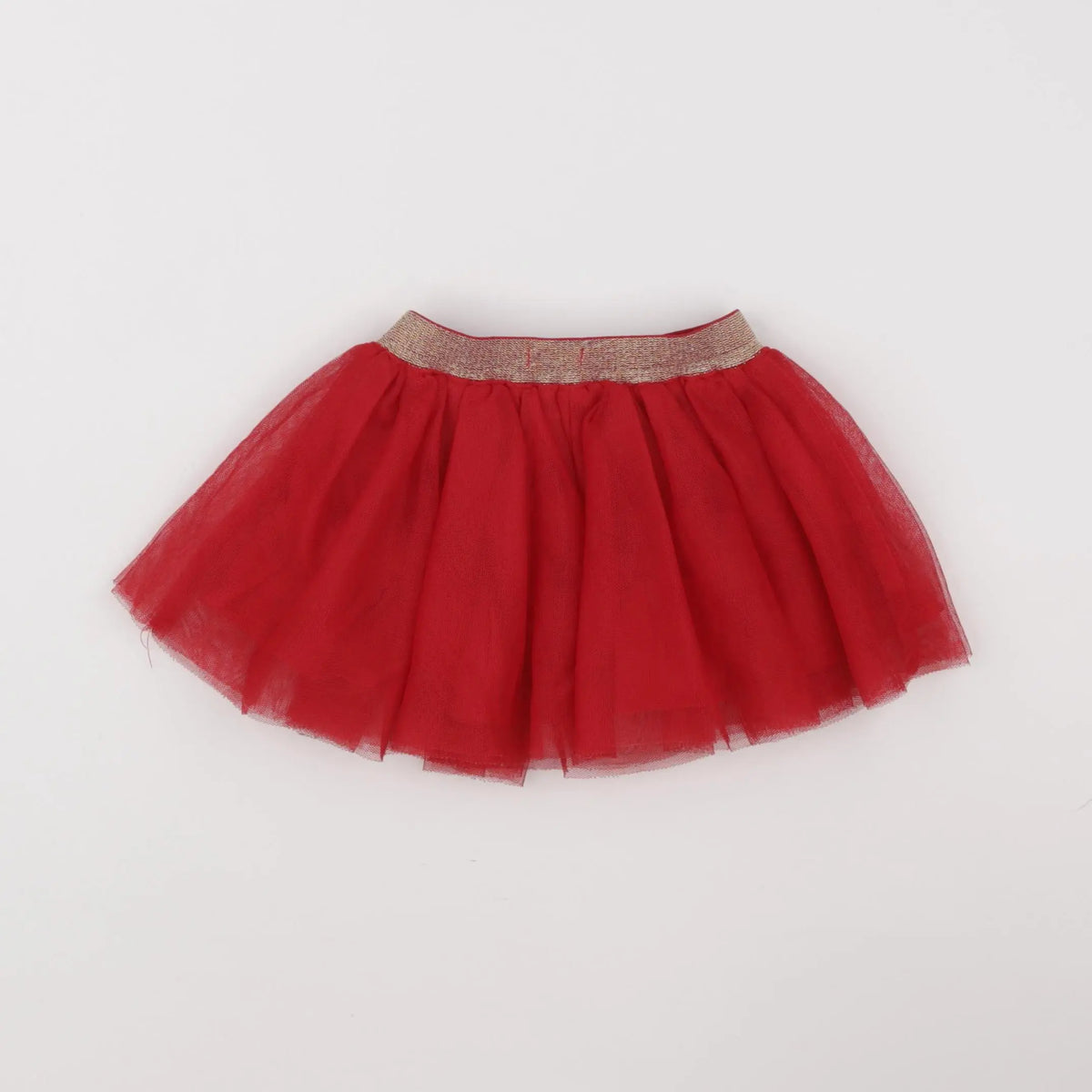 Vertbaudet - jupe rouge - 12 mois