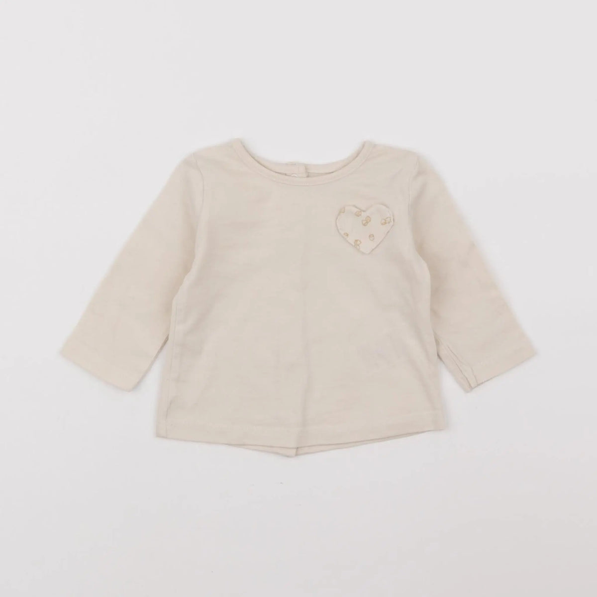 Vertbaudet - tee-shirt beige - 3 mois