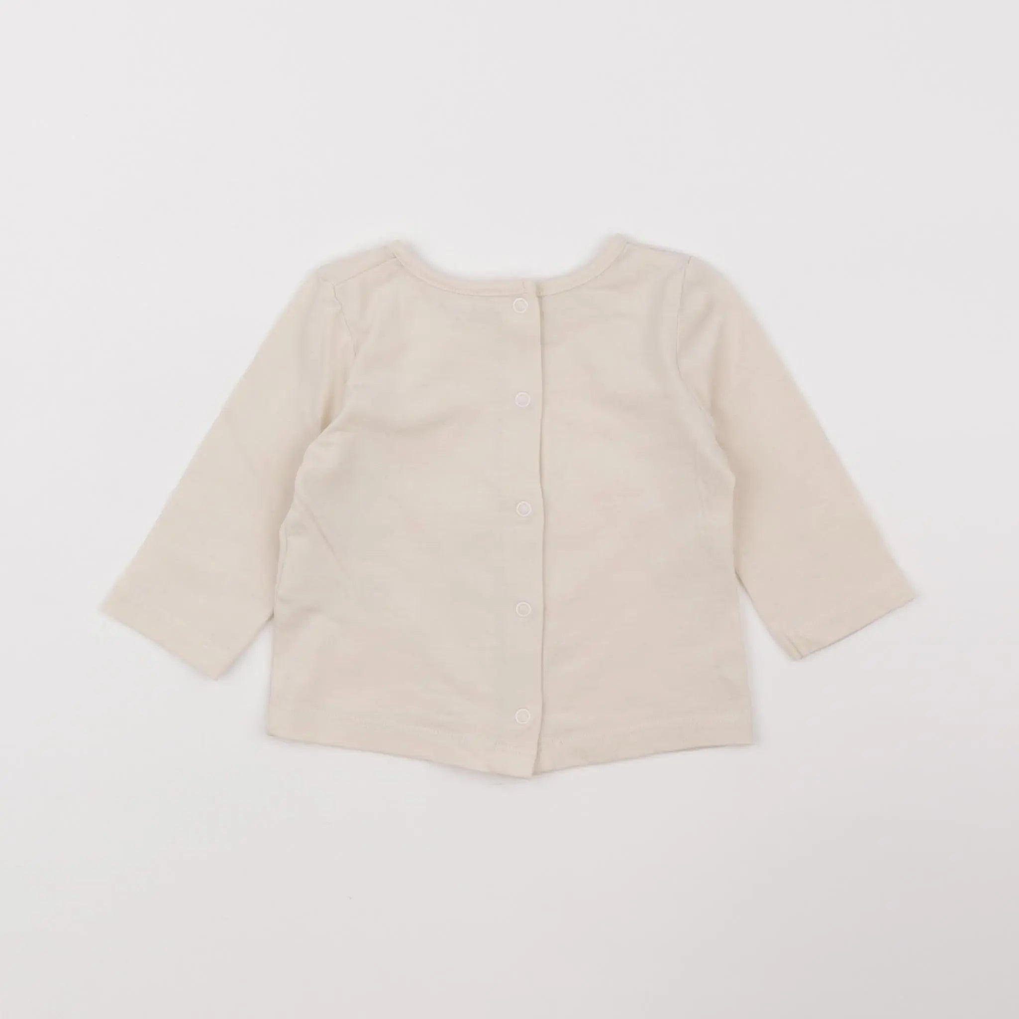 Vertbaudet - tee-shirt beige - 3 mois