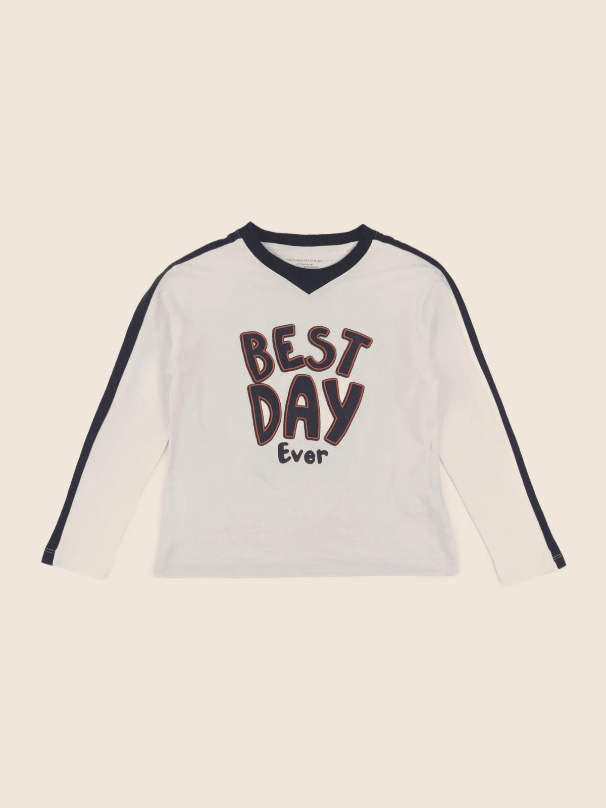 Monoprix - tee-shirt beige - 8 ans