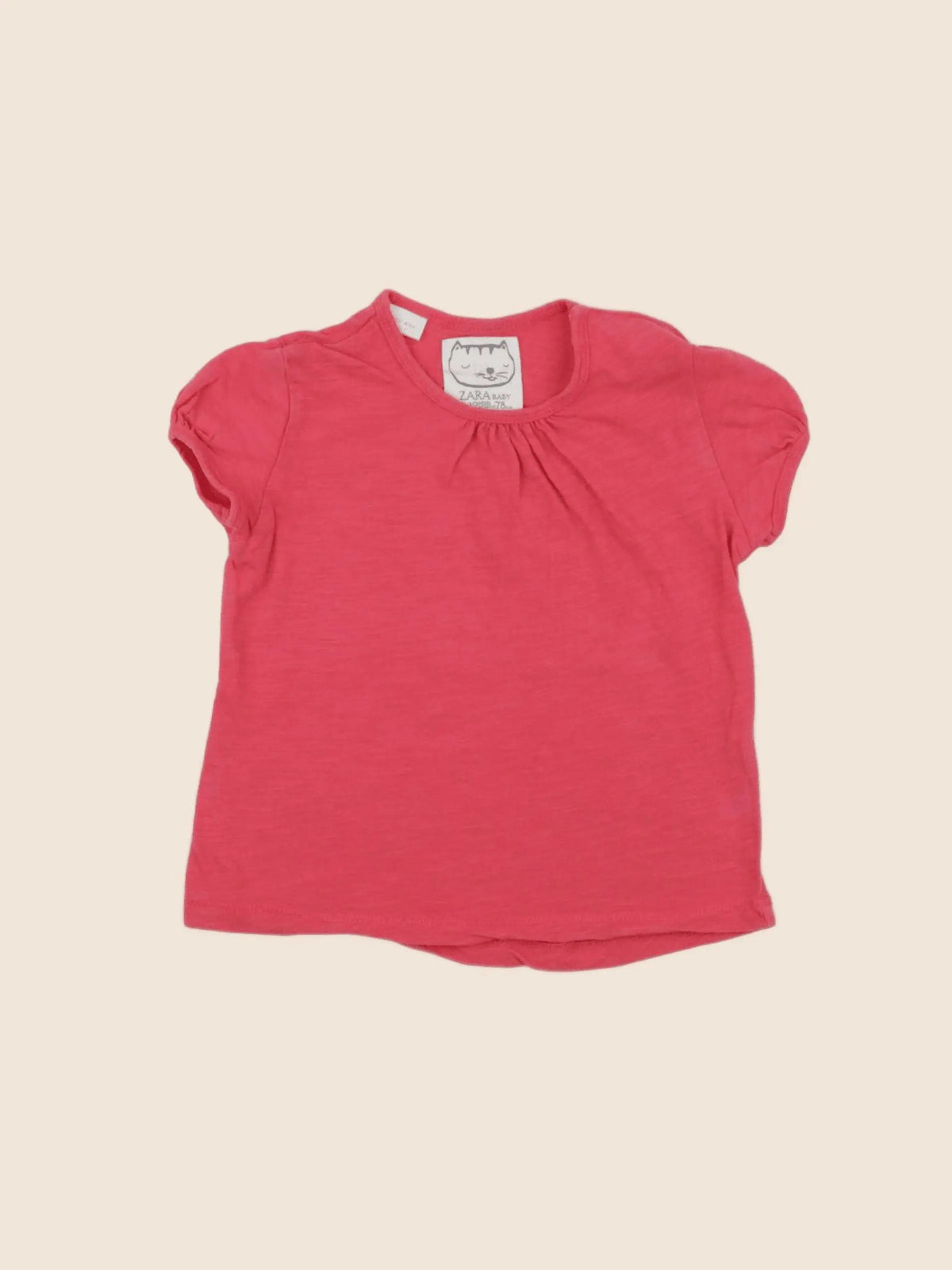 Zara - tee-shirt rose - 9/12 mois